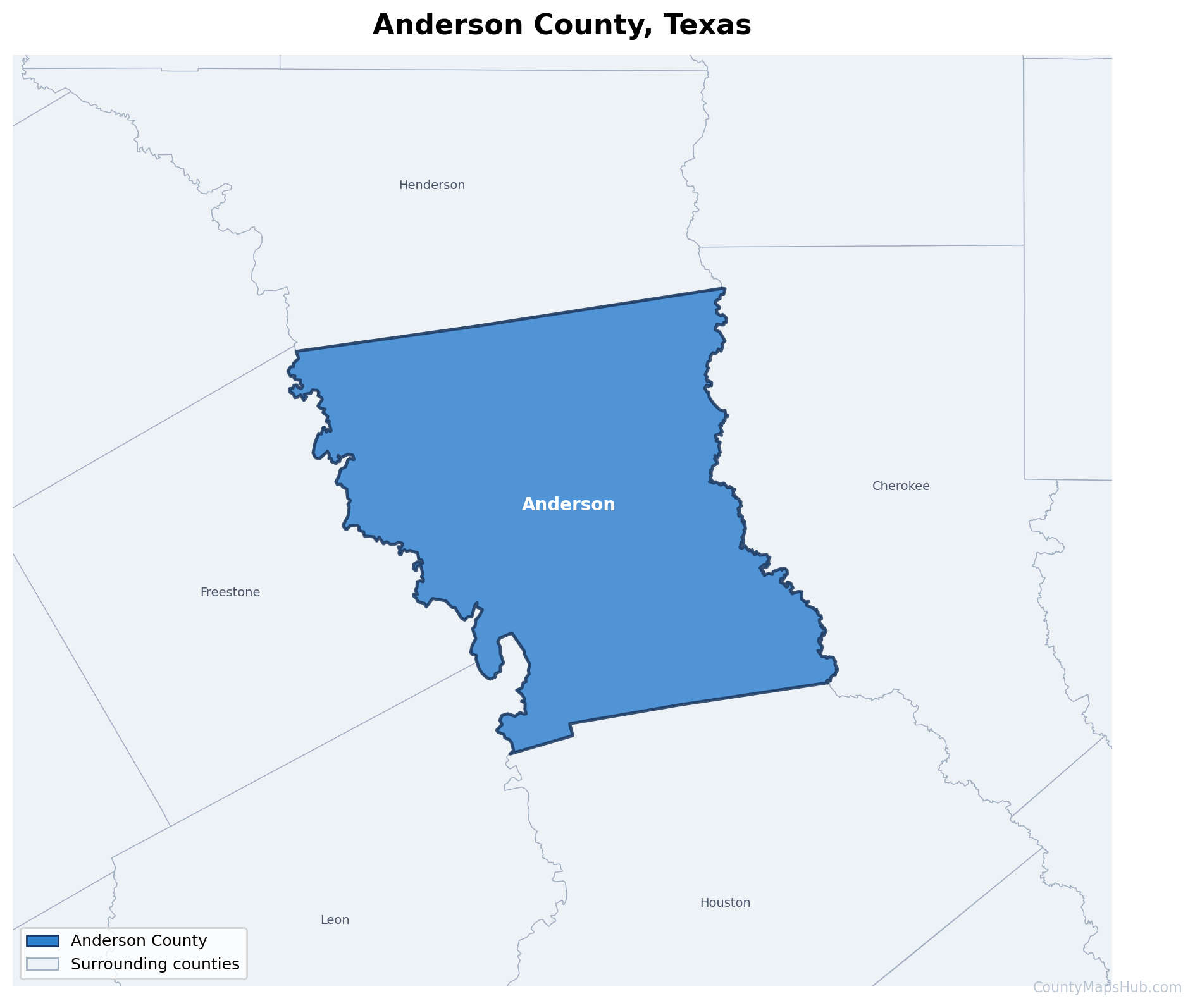 Anderson County map