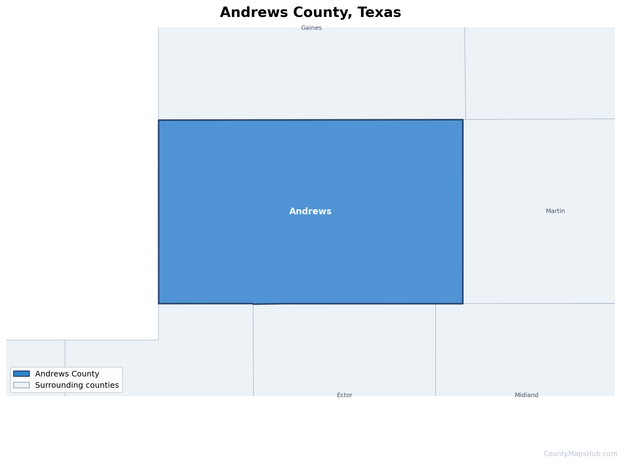 Andrews County map