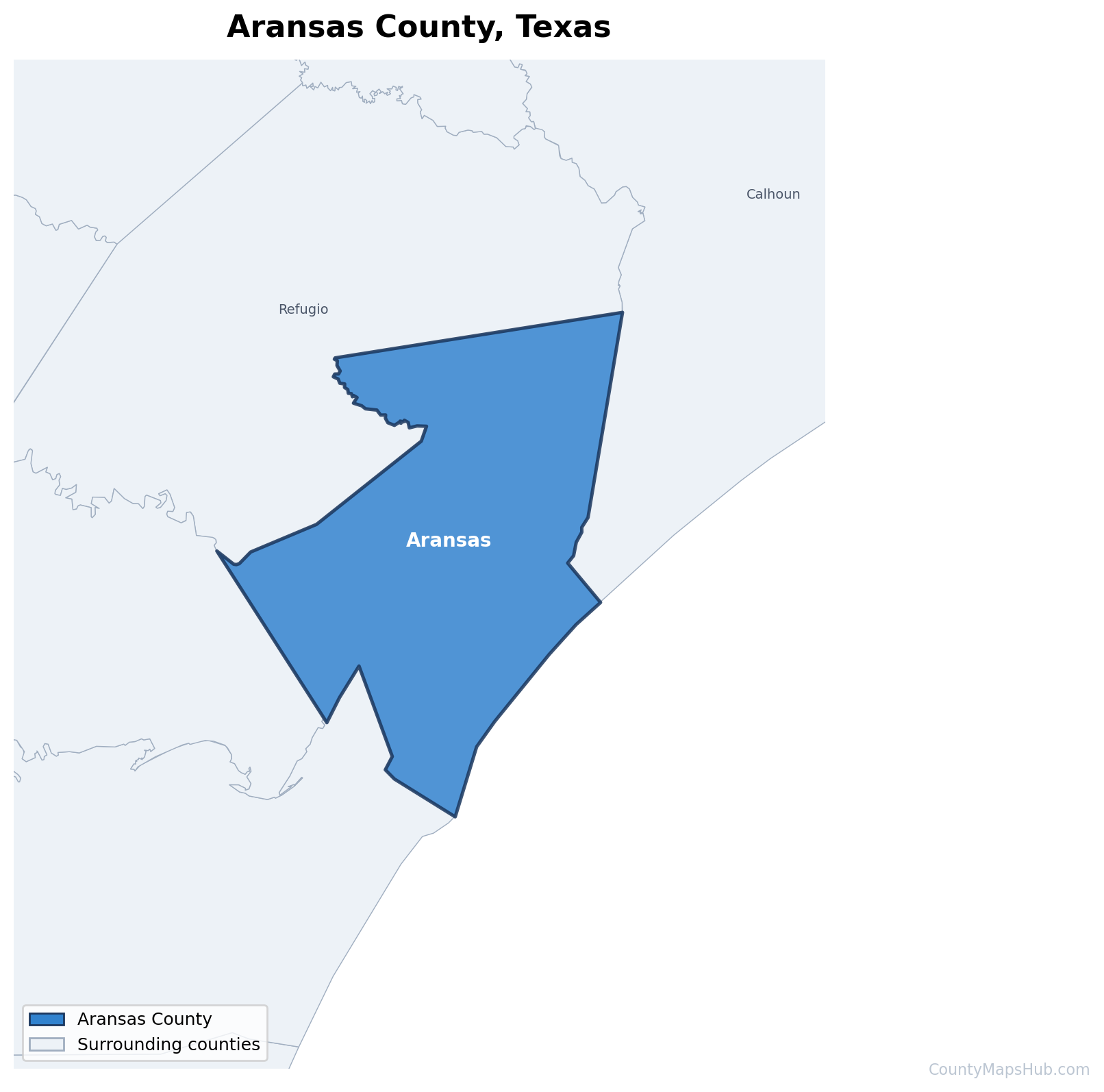 Aransas County map