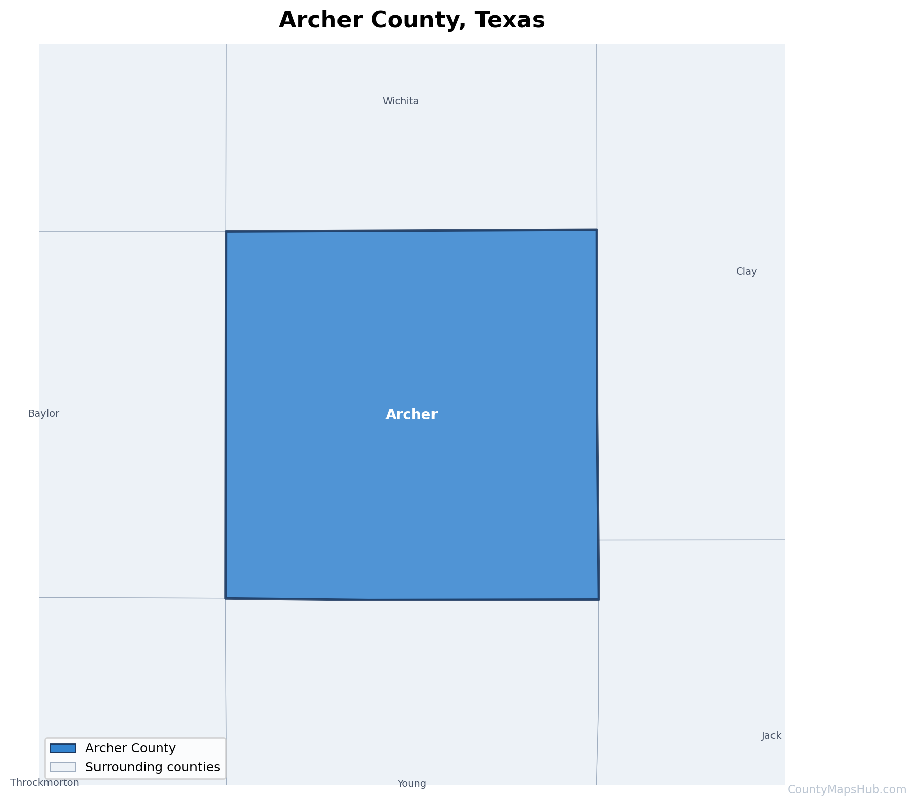 Archer County map