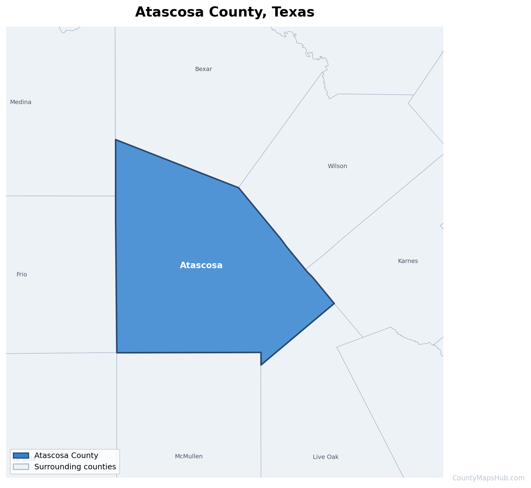 Atascosa County map