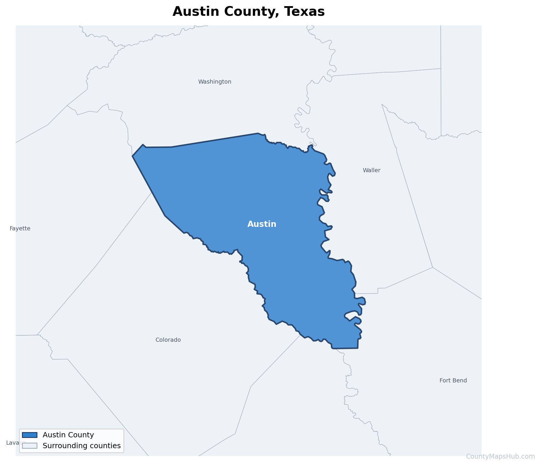 Austin County map
