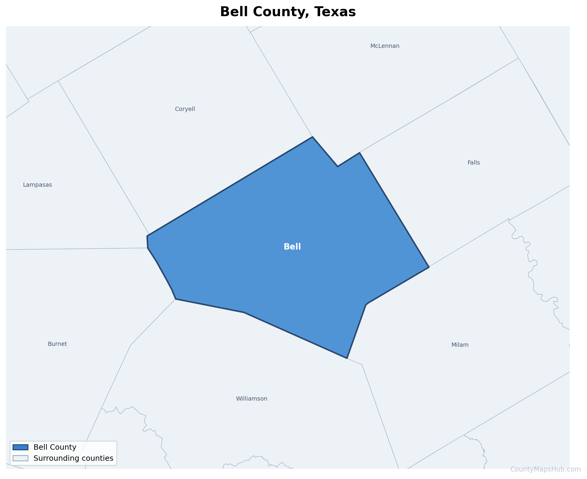 Bell County map
