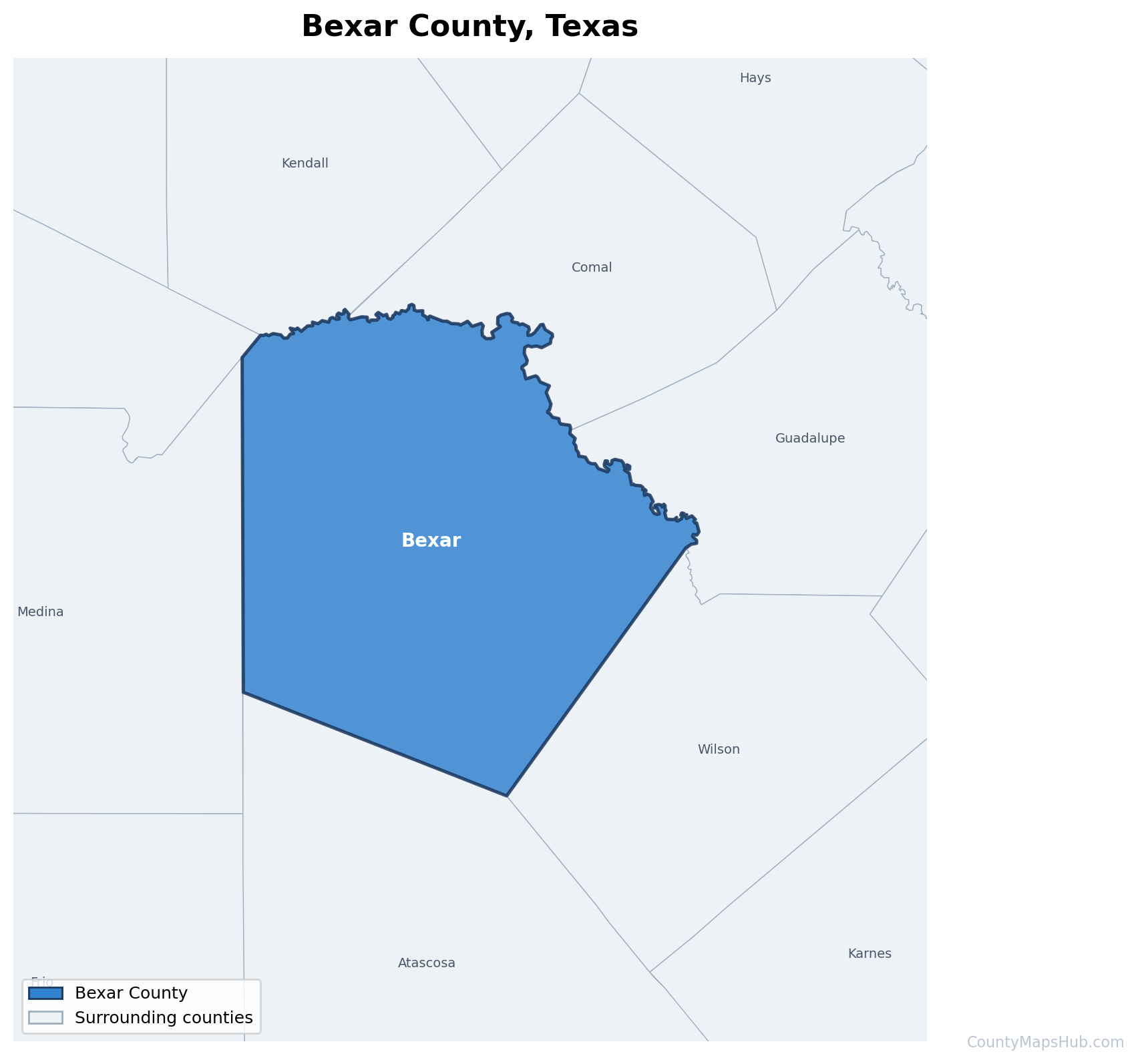 Bexar County map