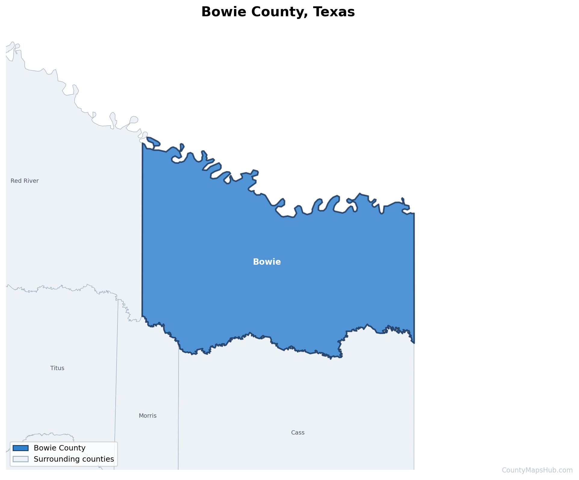 Bowie County map