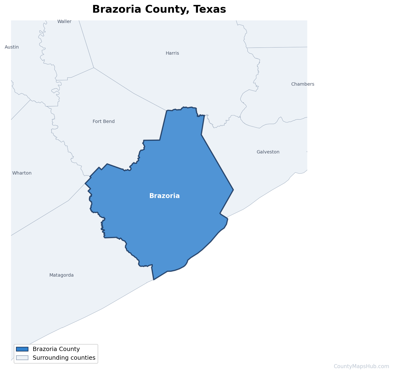 Brazoria County map