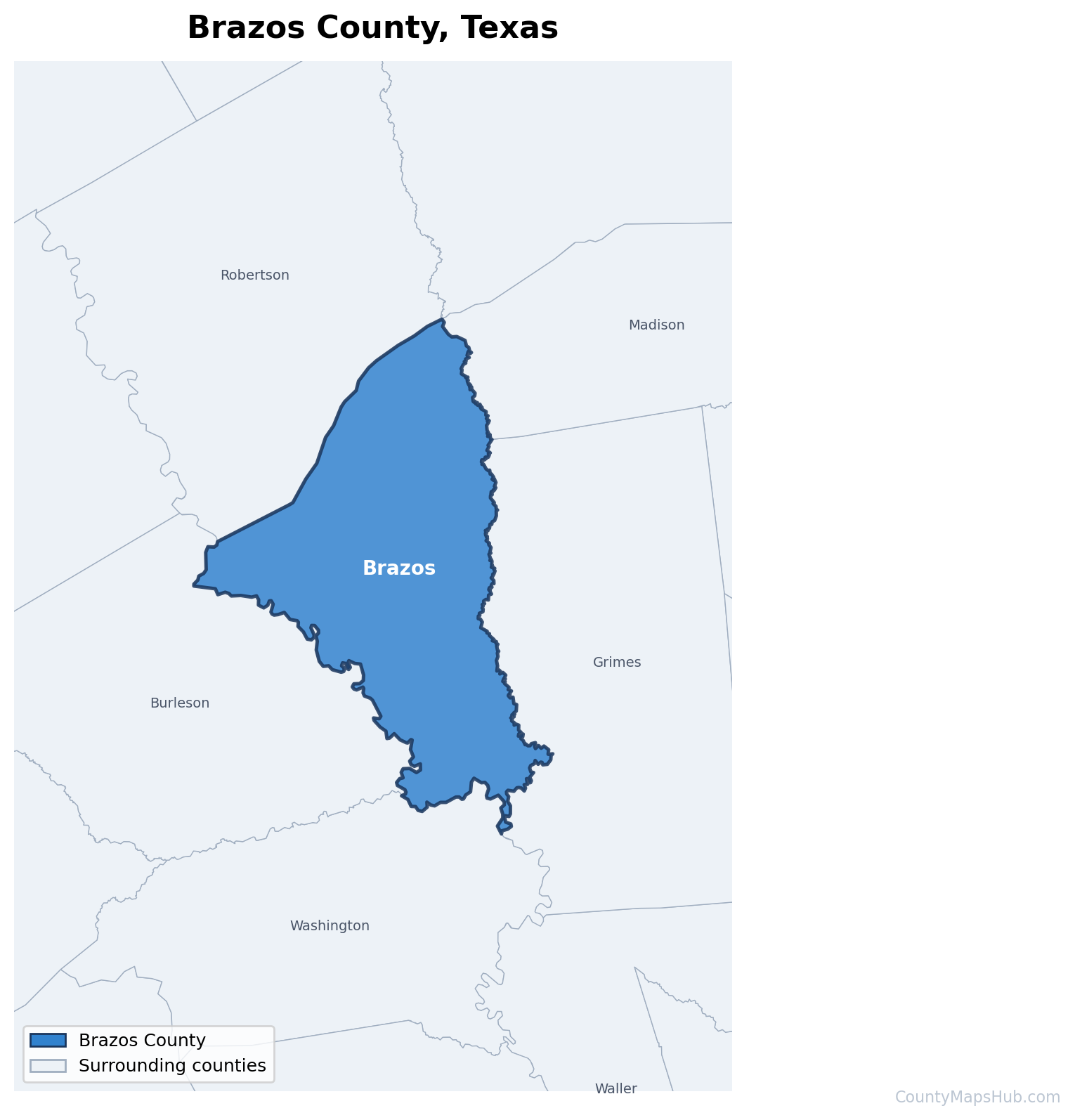 Brazos County map