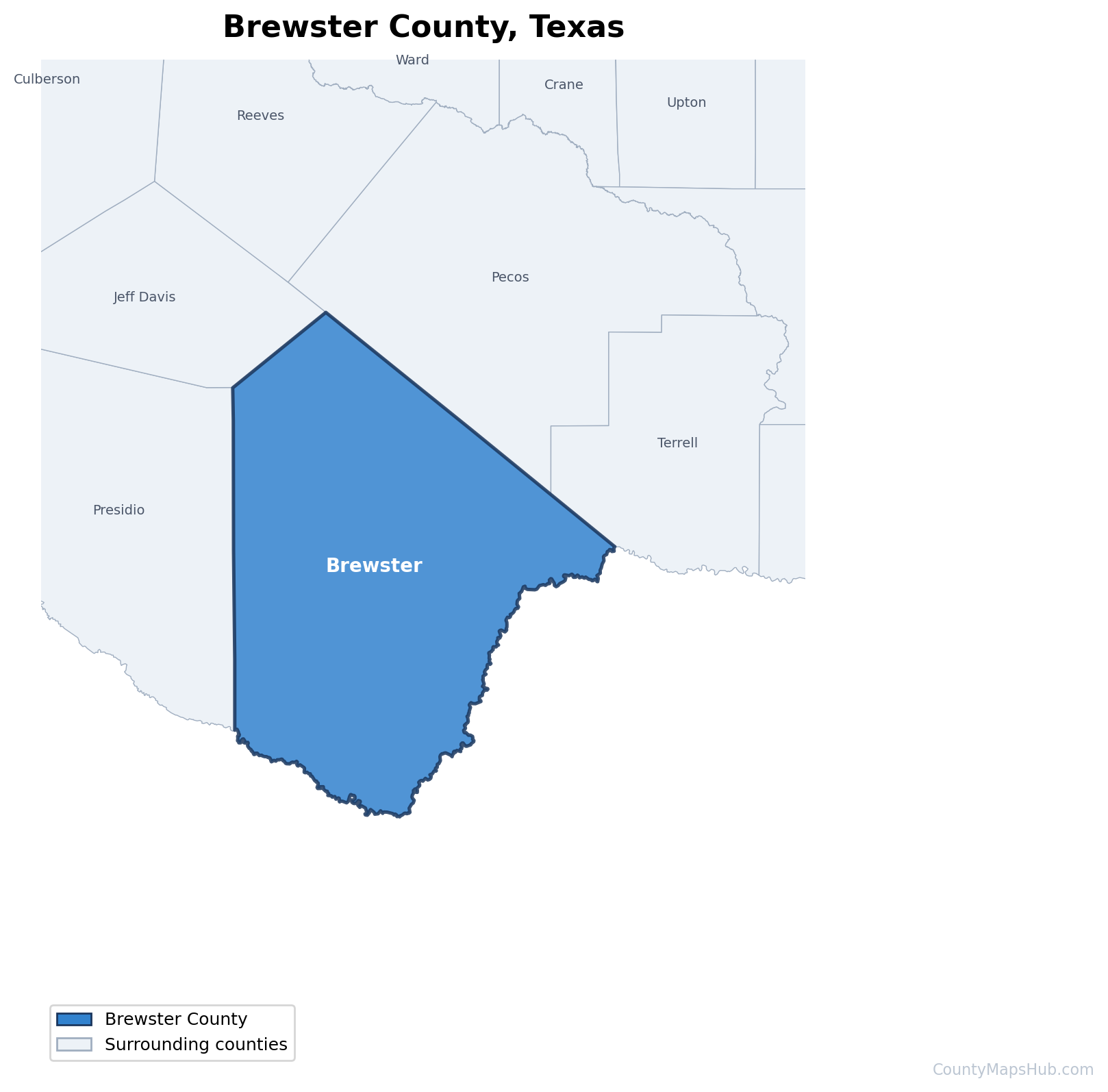 Brewster County map