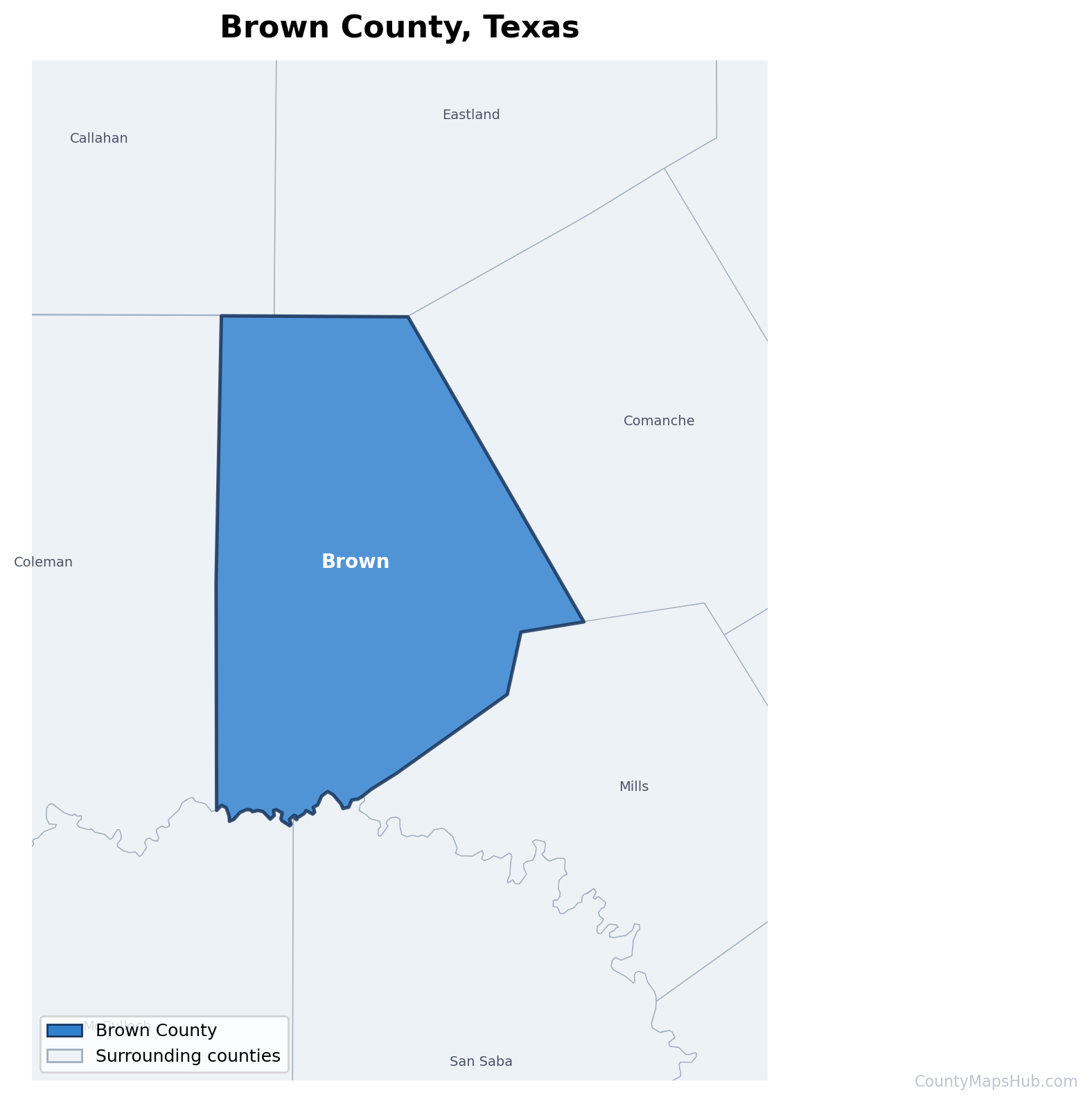 Brown County map