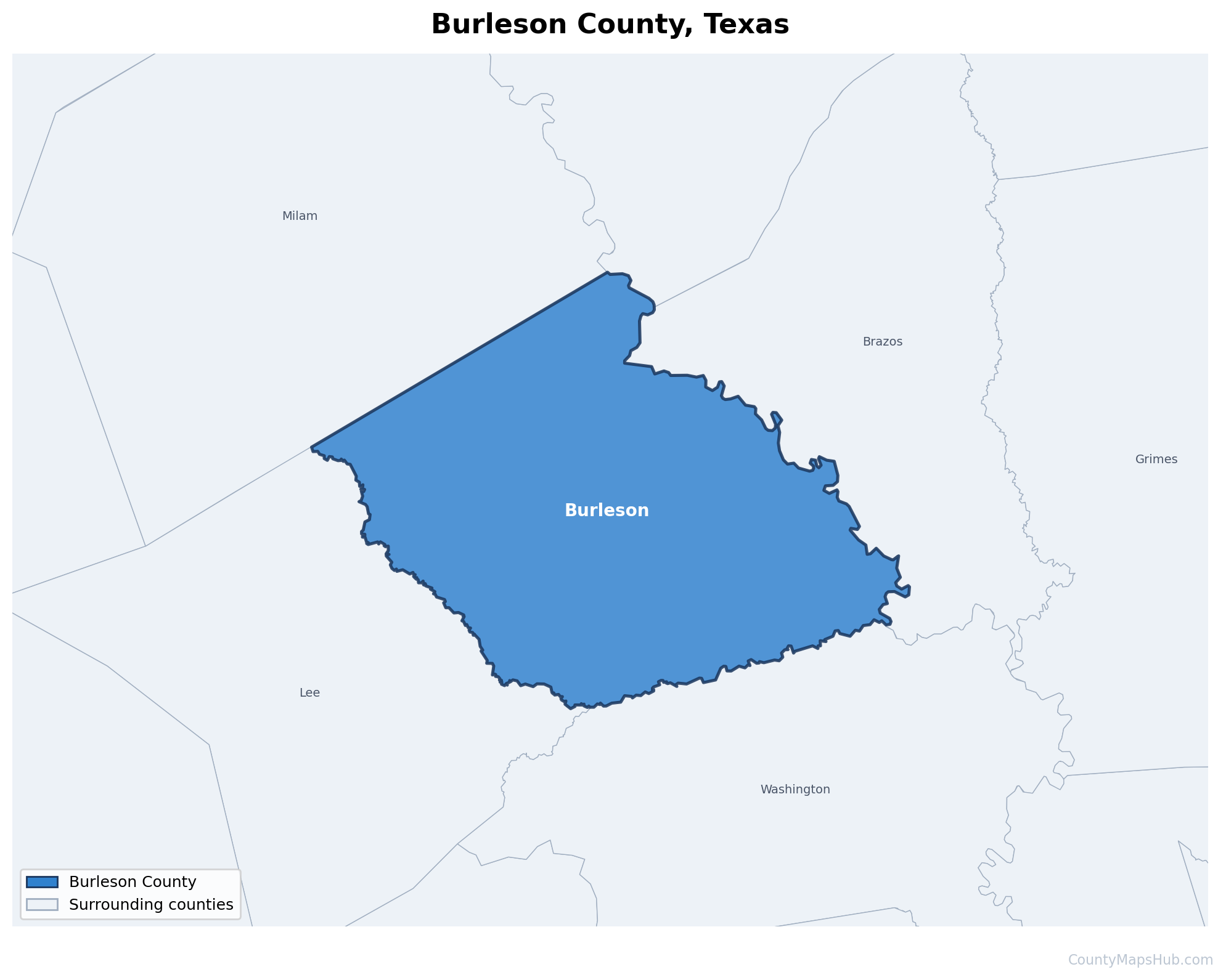 Burleson County map