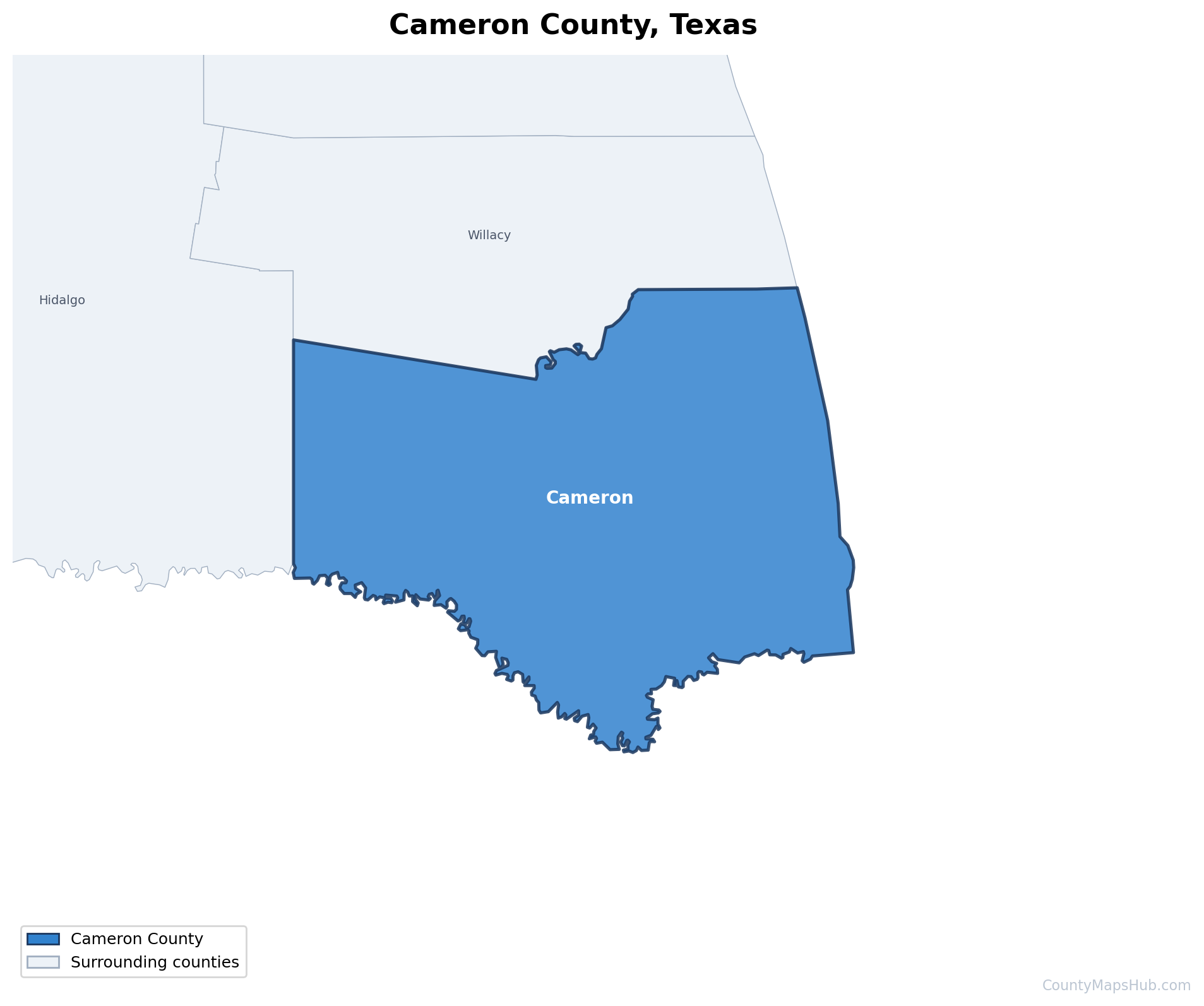 Cameron County map