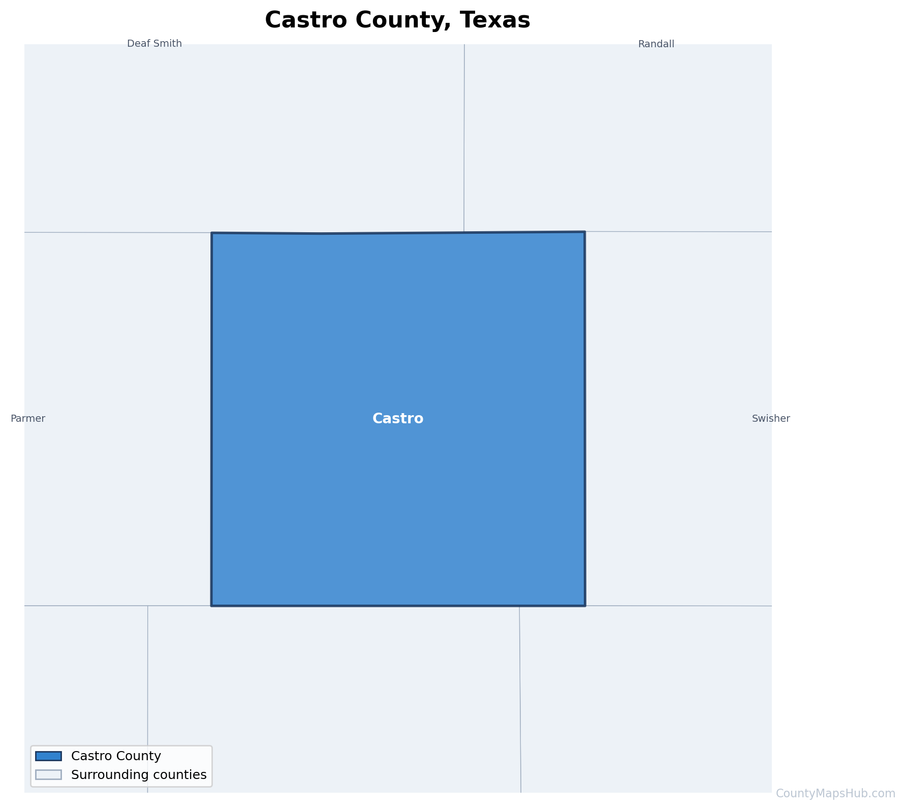 Castro County map