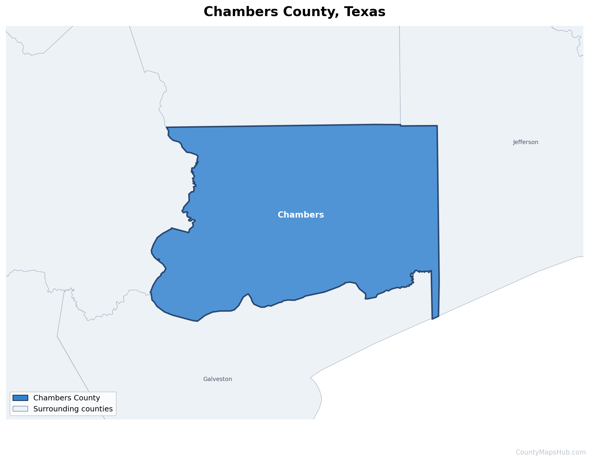 Chambers County map