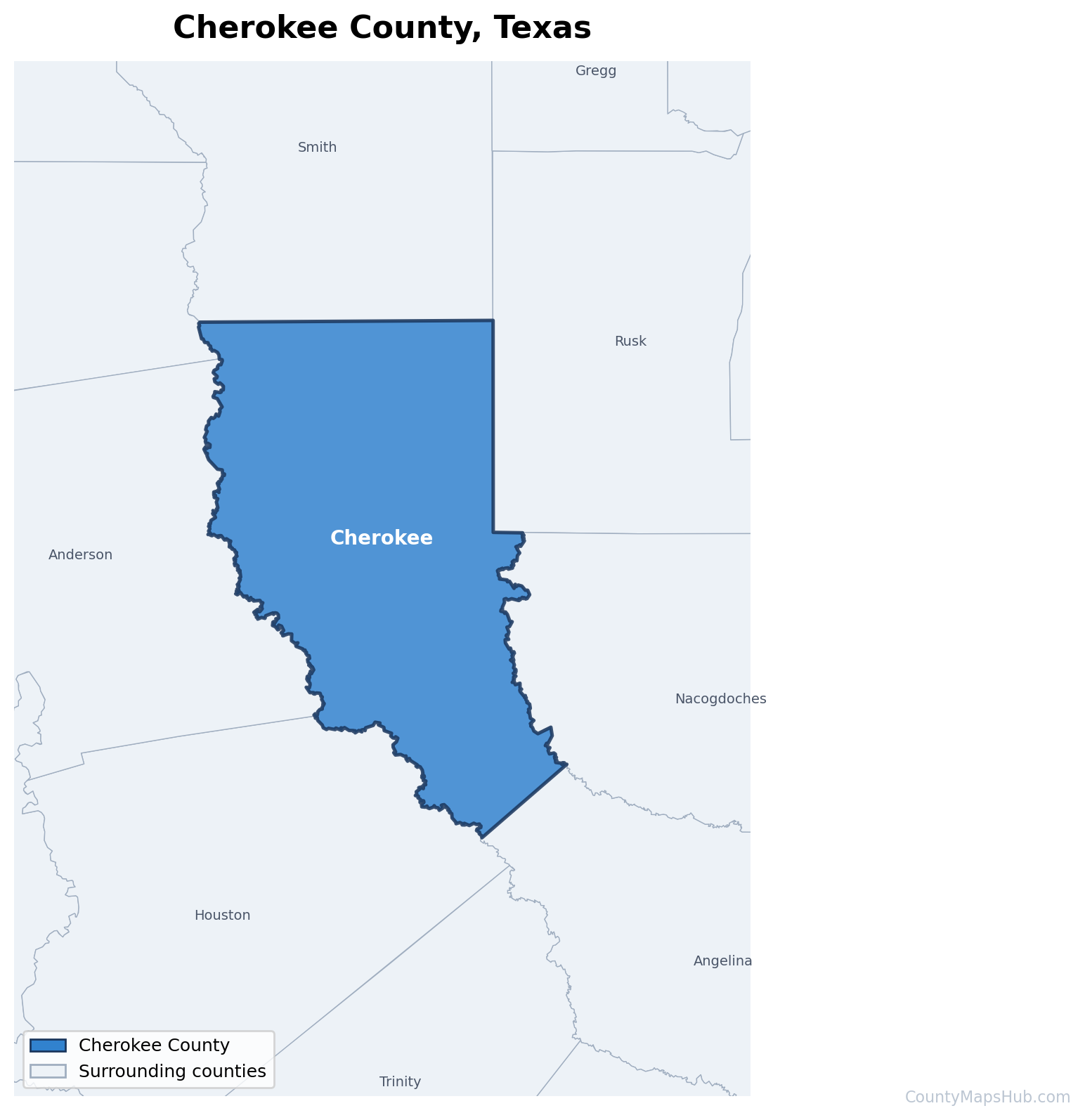 Cherokee County map