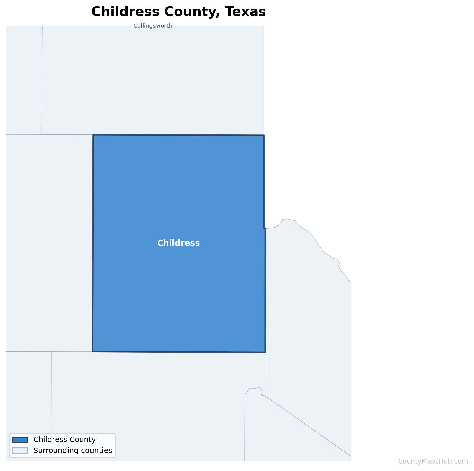Childress County map