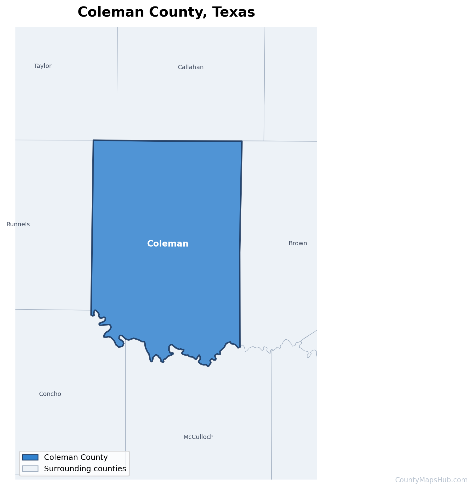 Coleman County map