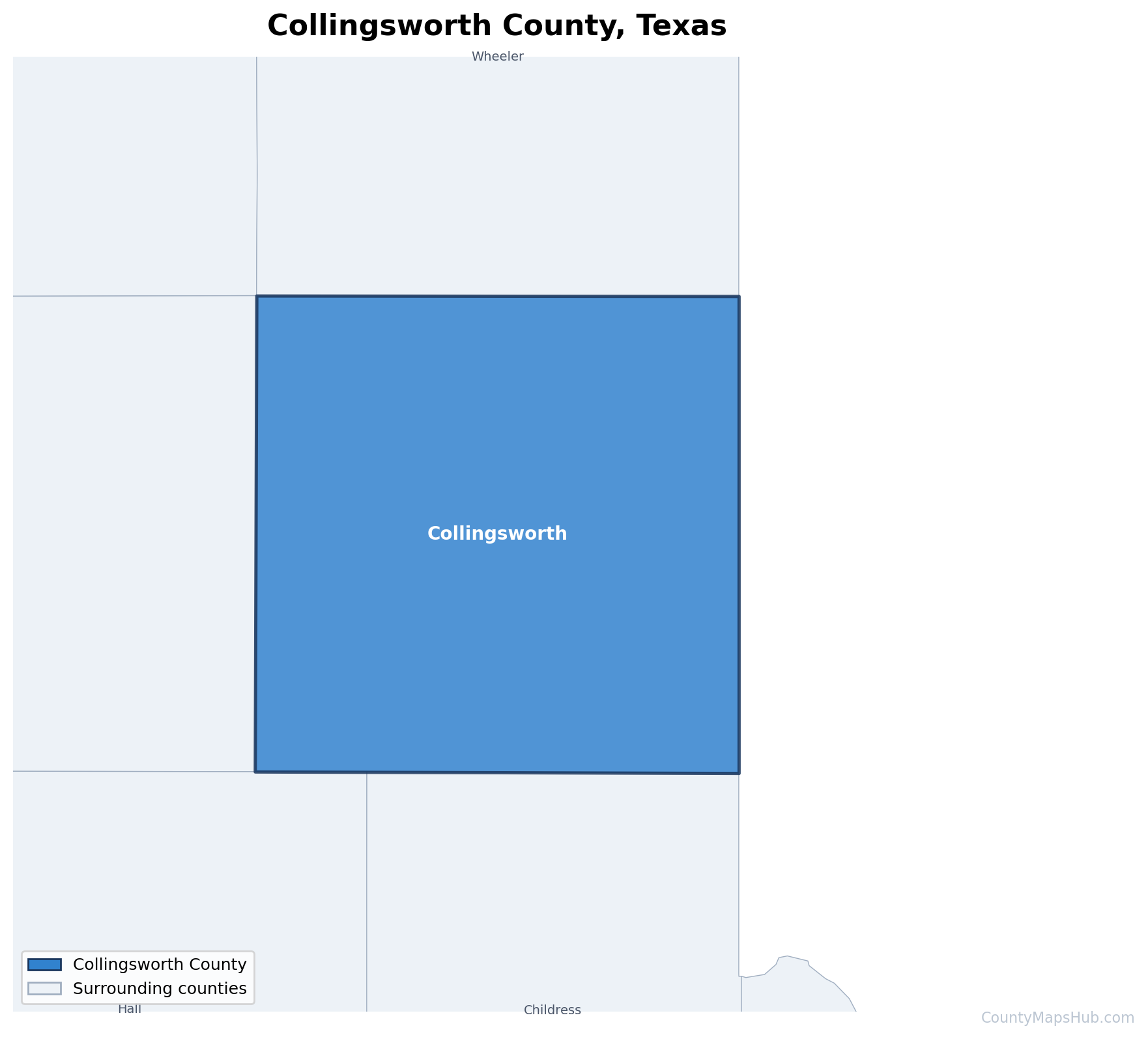 Collingsworth County map