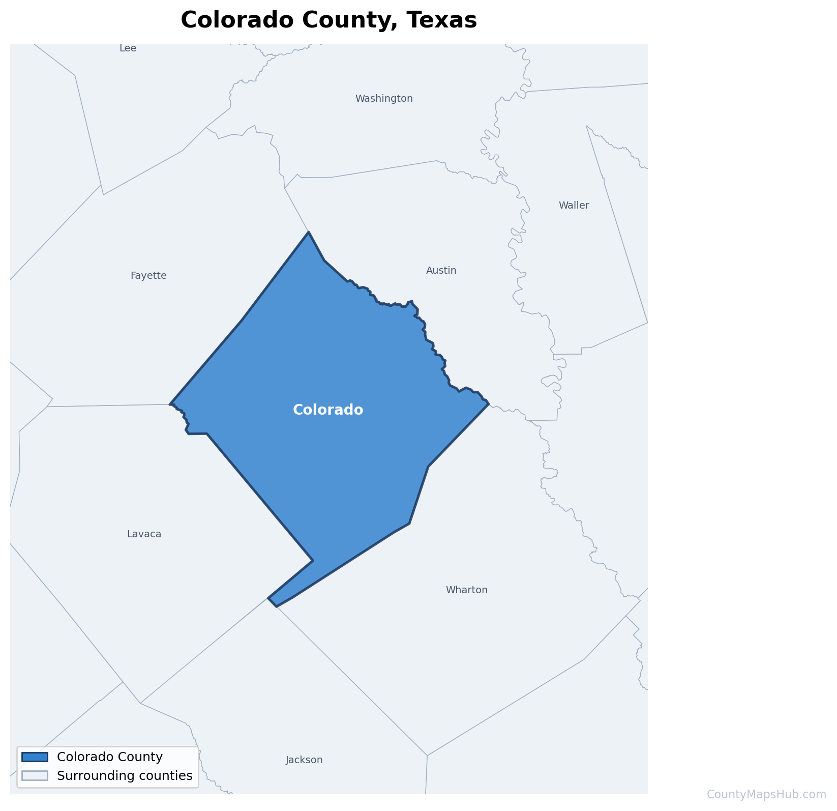 Colorado County map