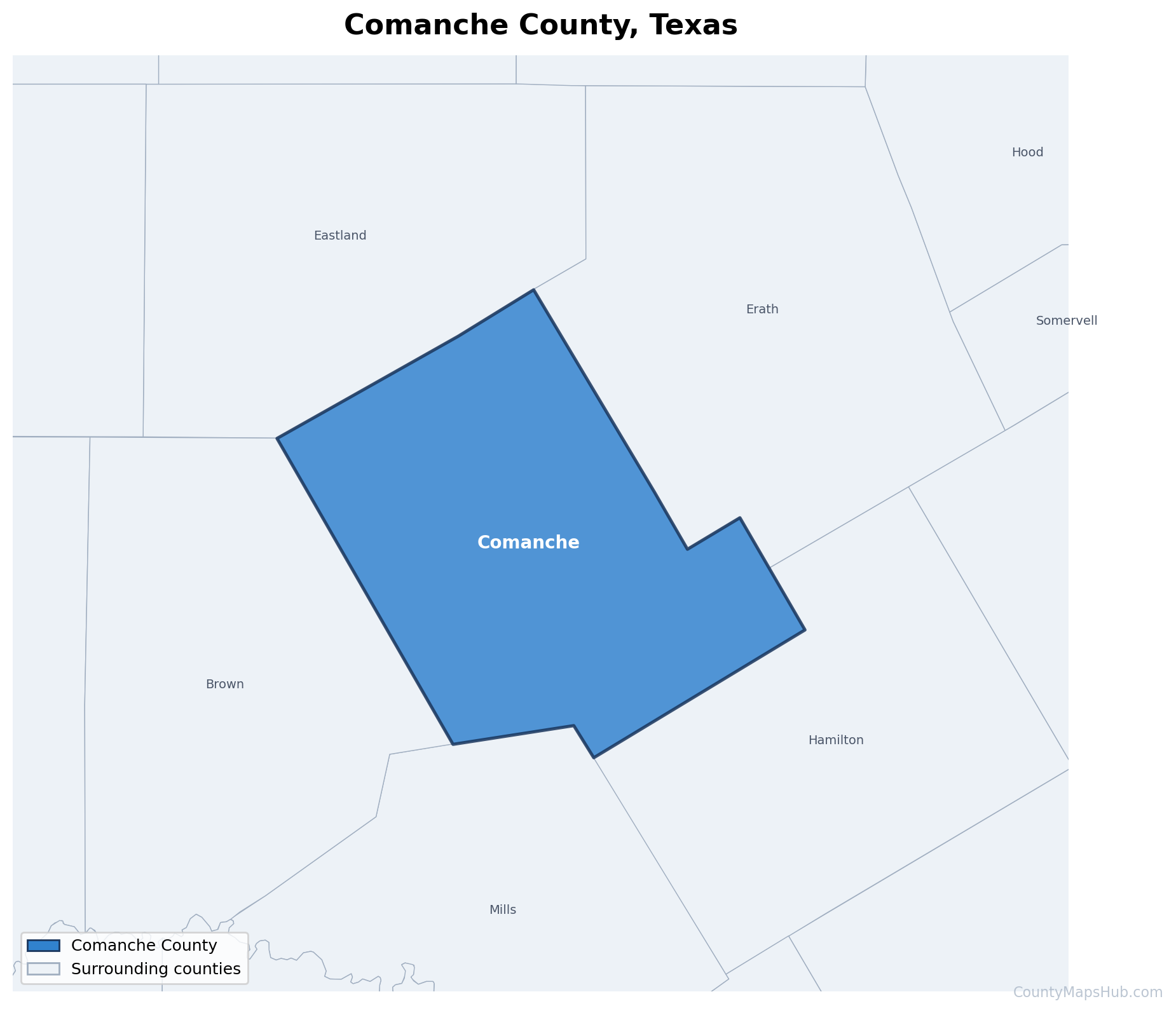 Comanche County map