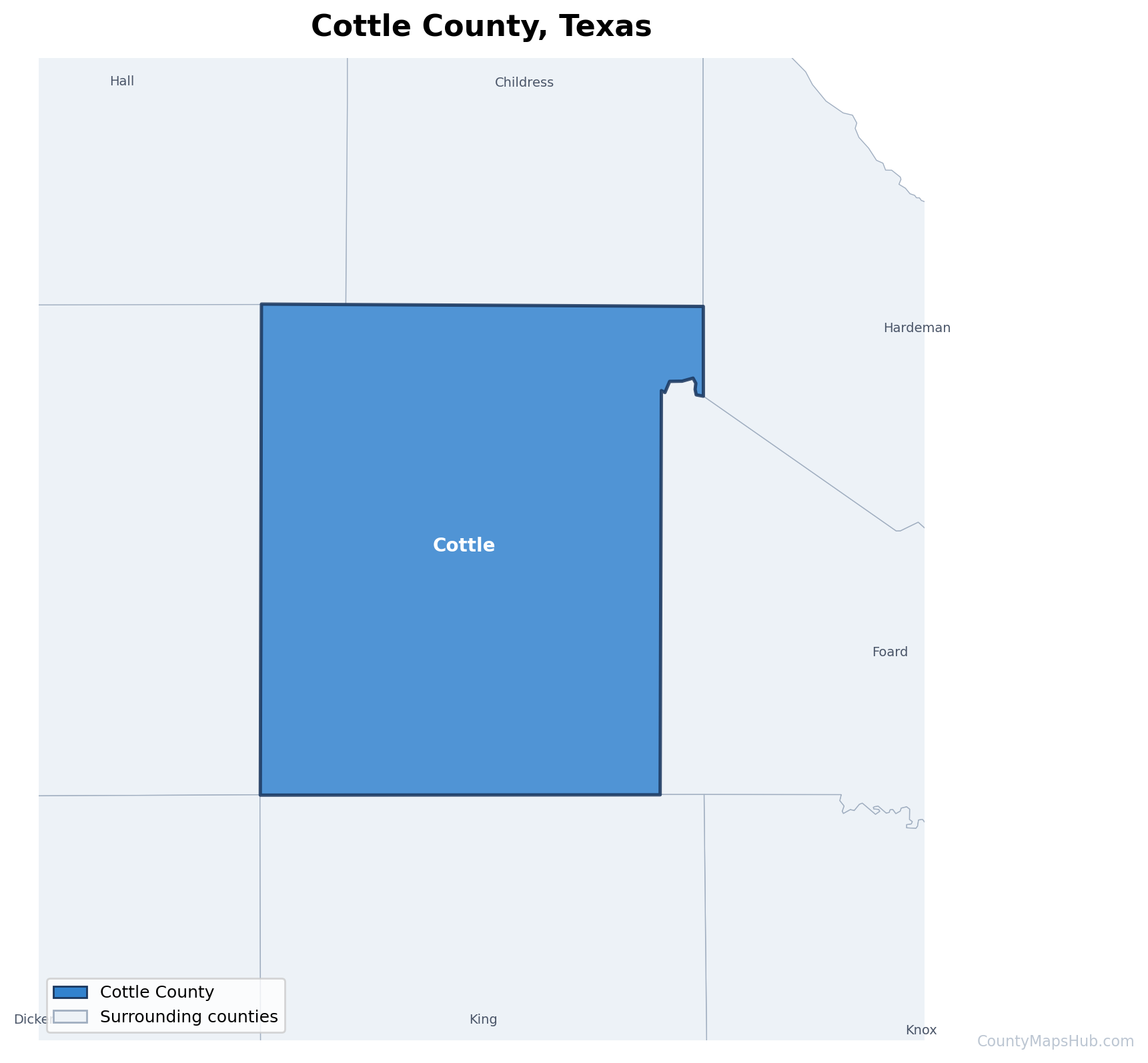 Cottle County map