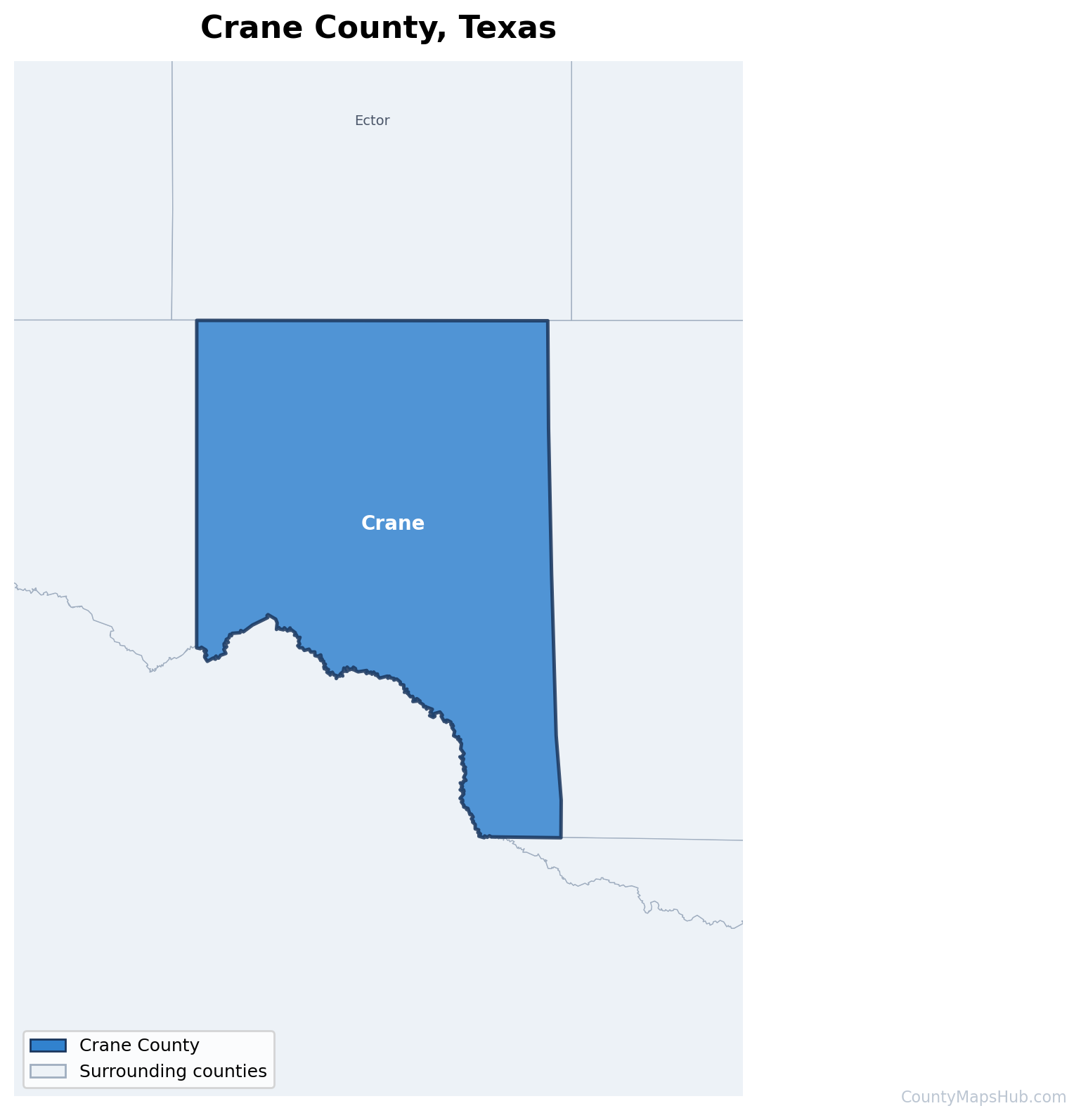 Crane County map