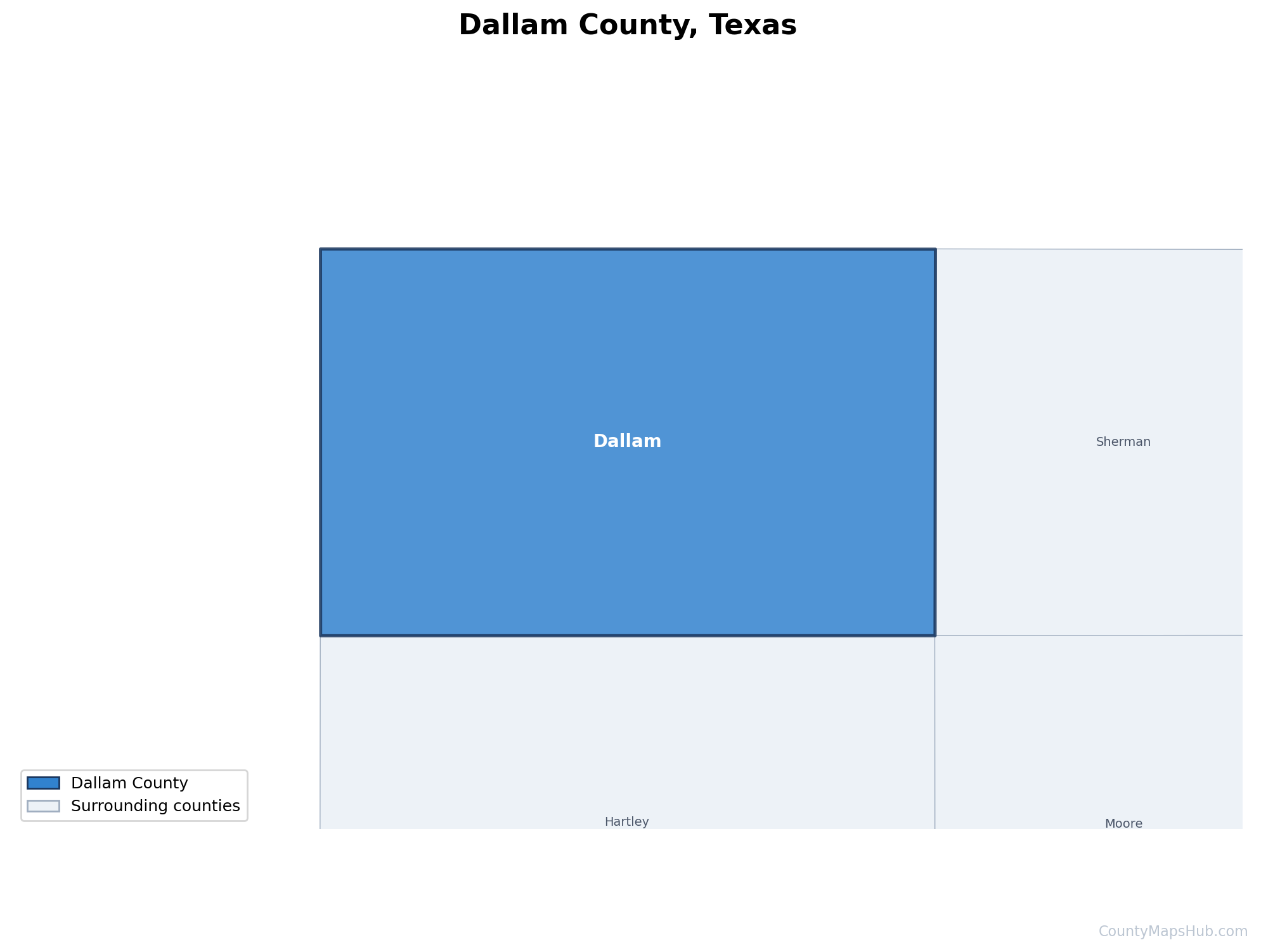 Dallam County map