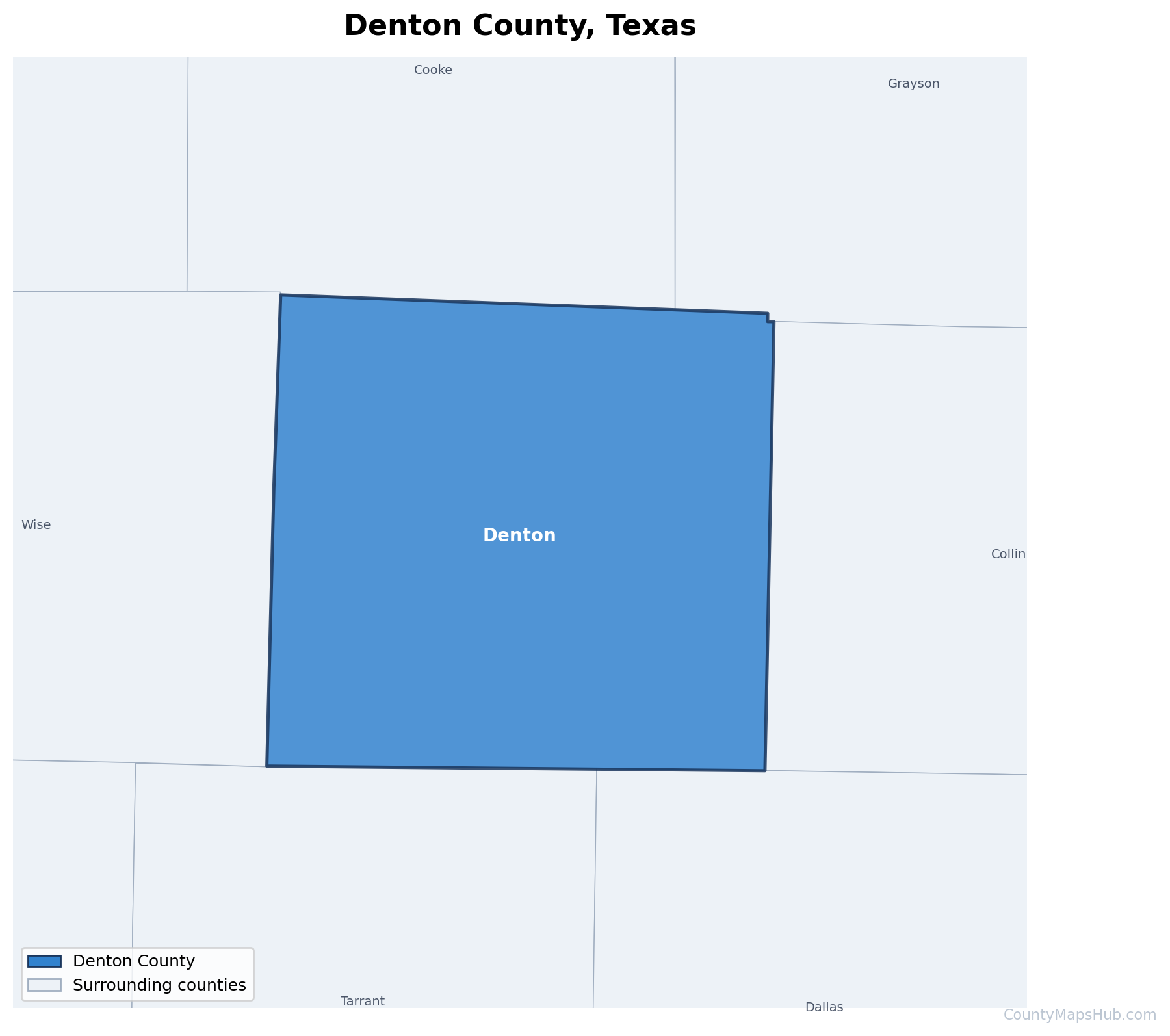 Denton County map