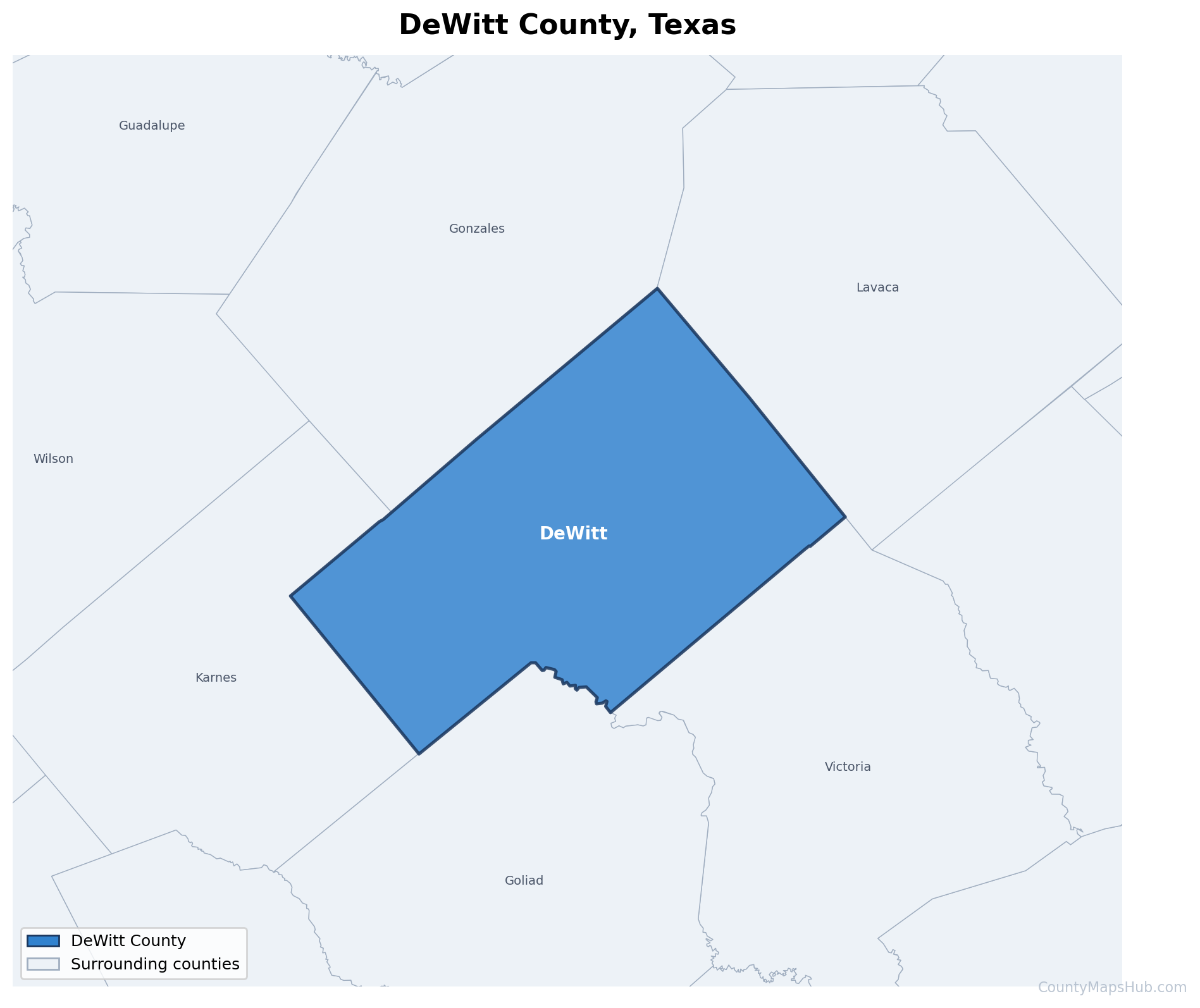 DeWitt County map