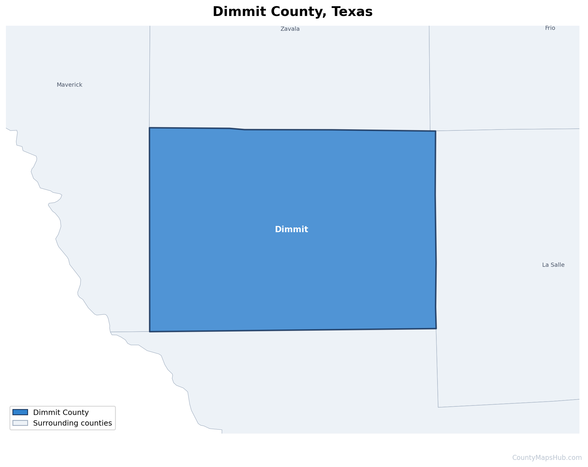 Dimmit County map