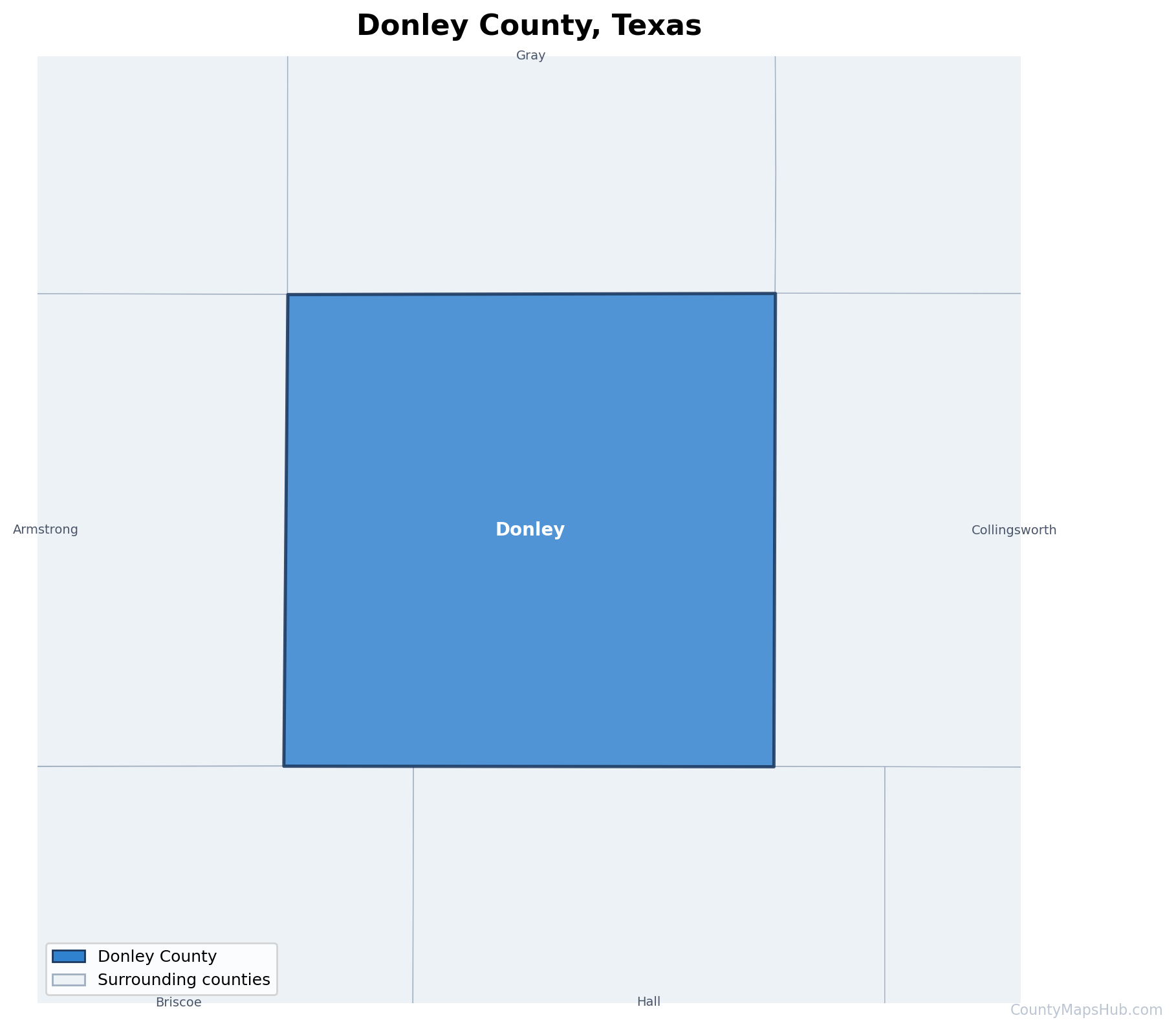 Donley County map