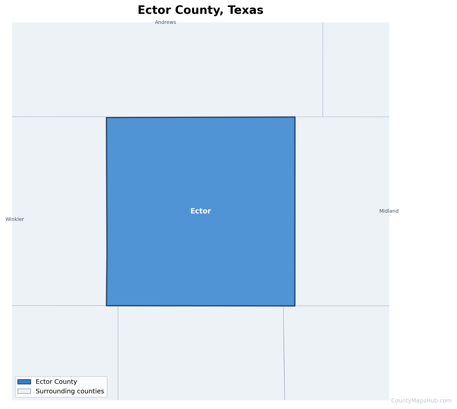 Ector County map