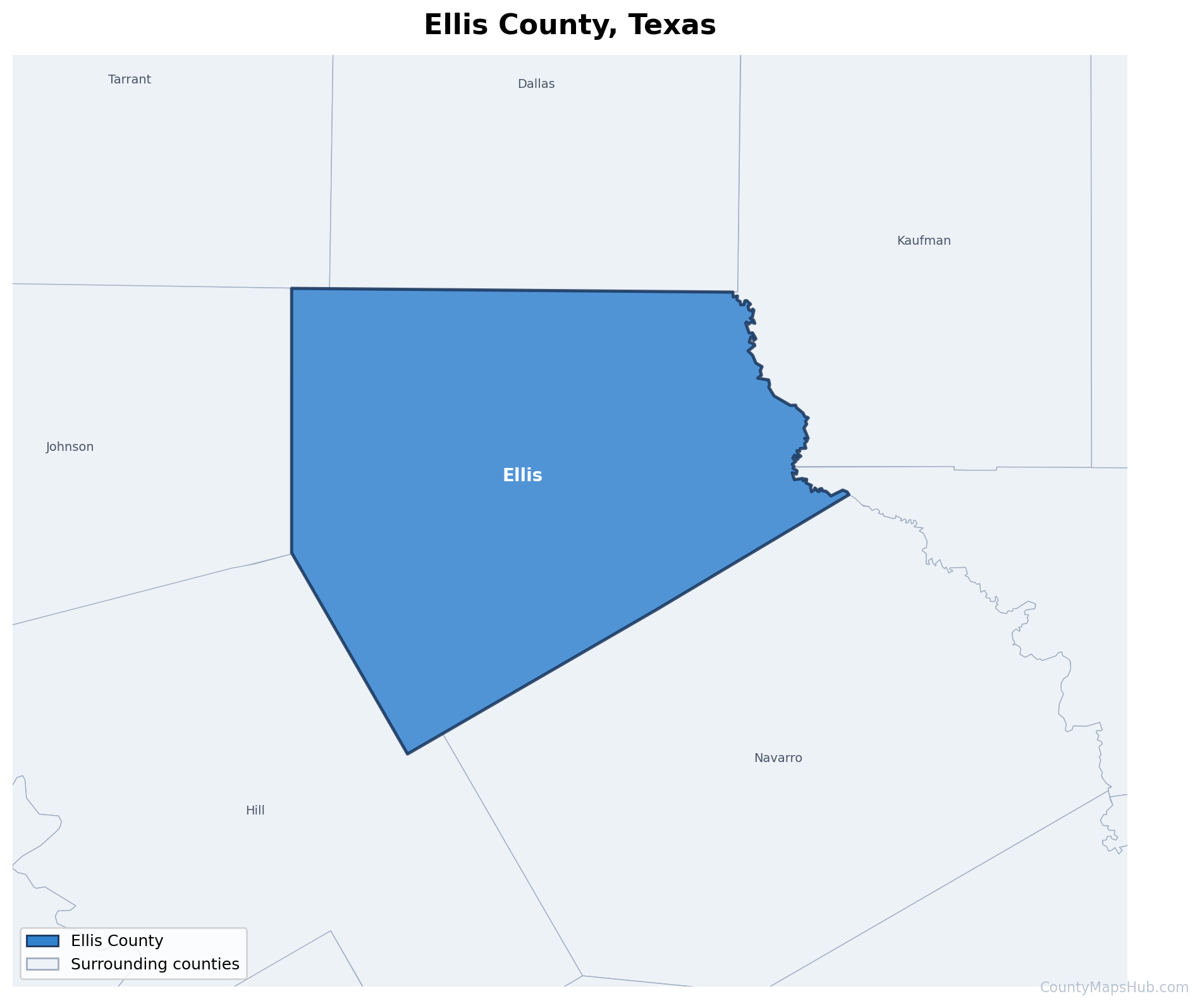 Ellis County map
