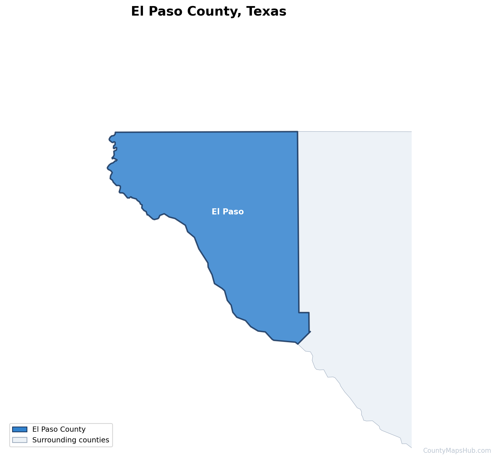 El Paso County map