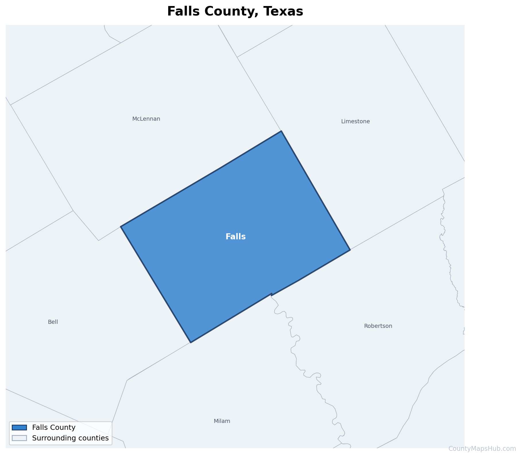 Falls County map
