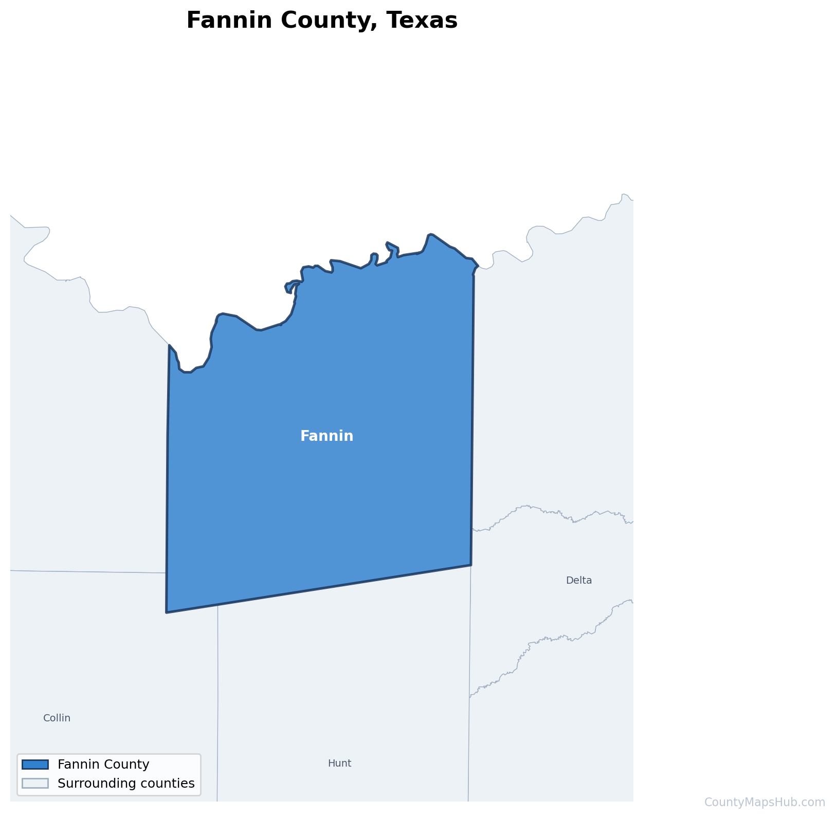 Fannin County map