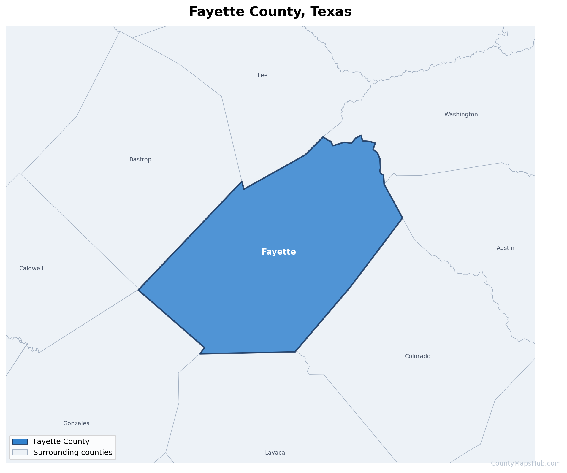 Fayette County map