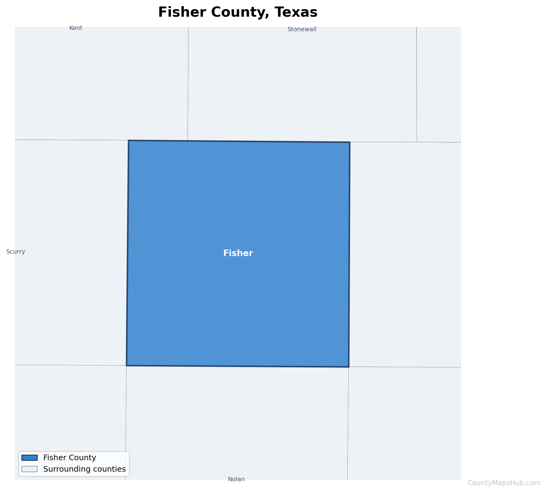Fisher County map