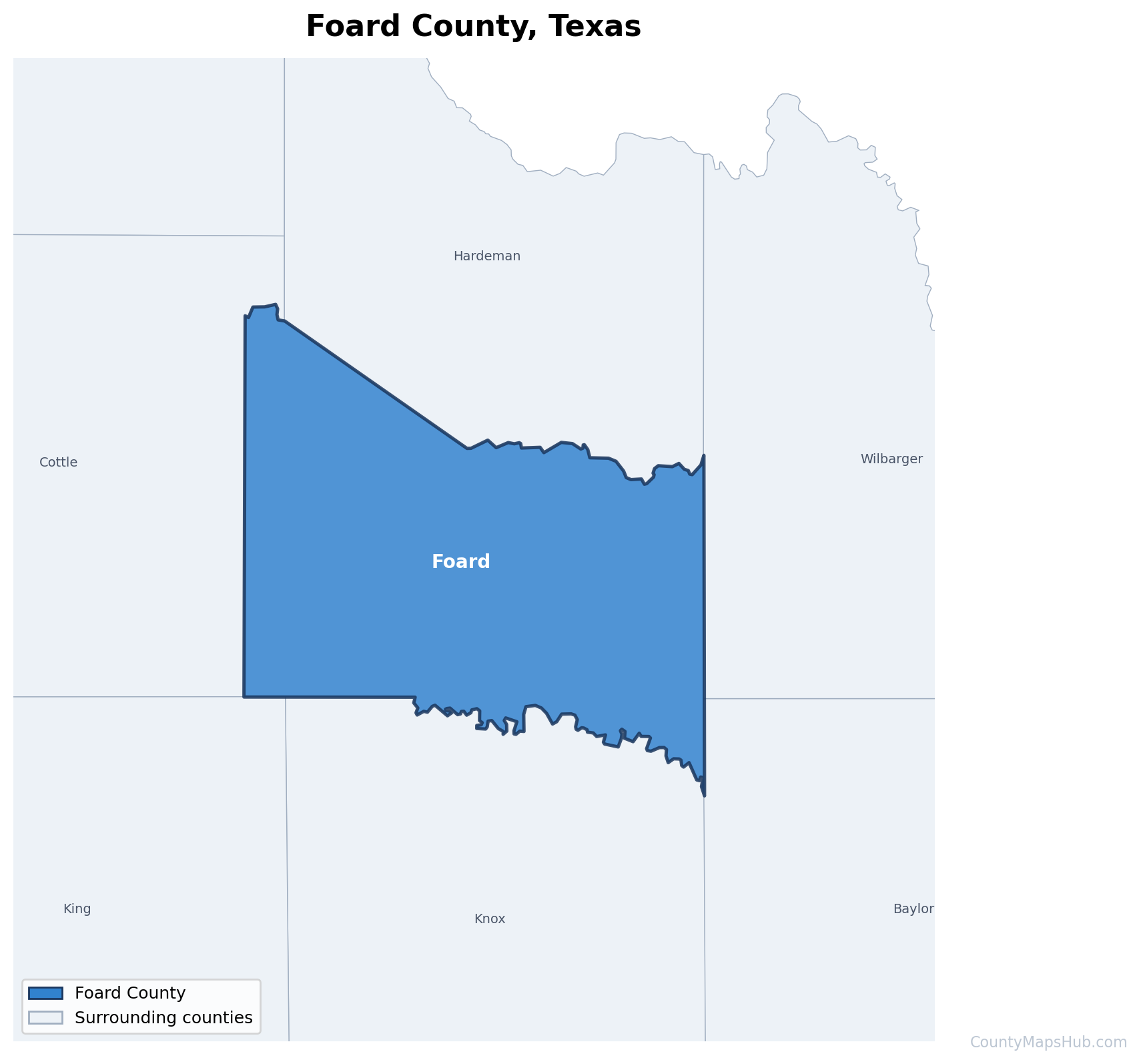 Foard County map