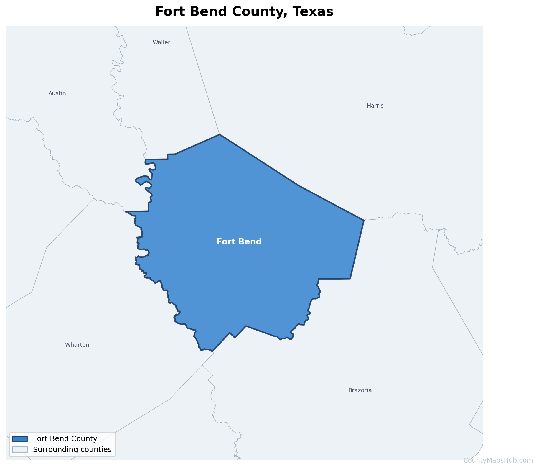 Fort Bend County map