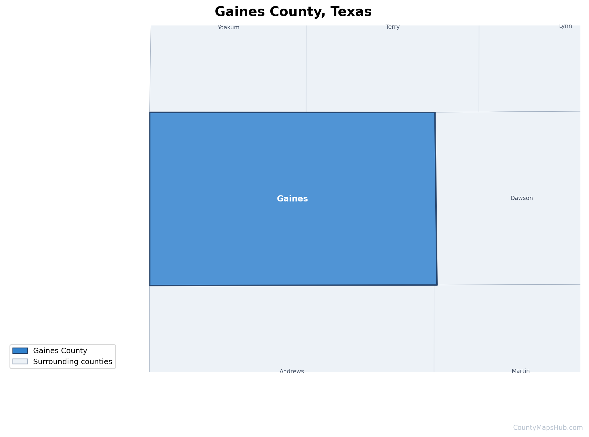 Gaines County map