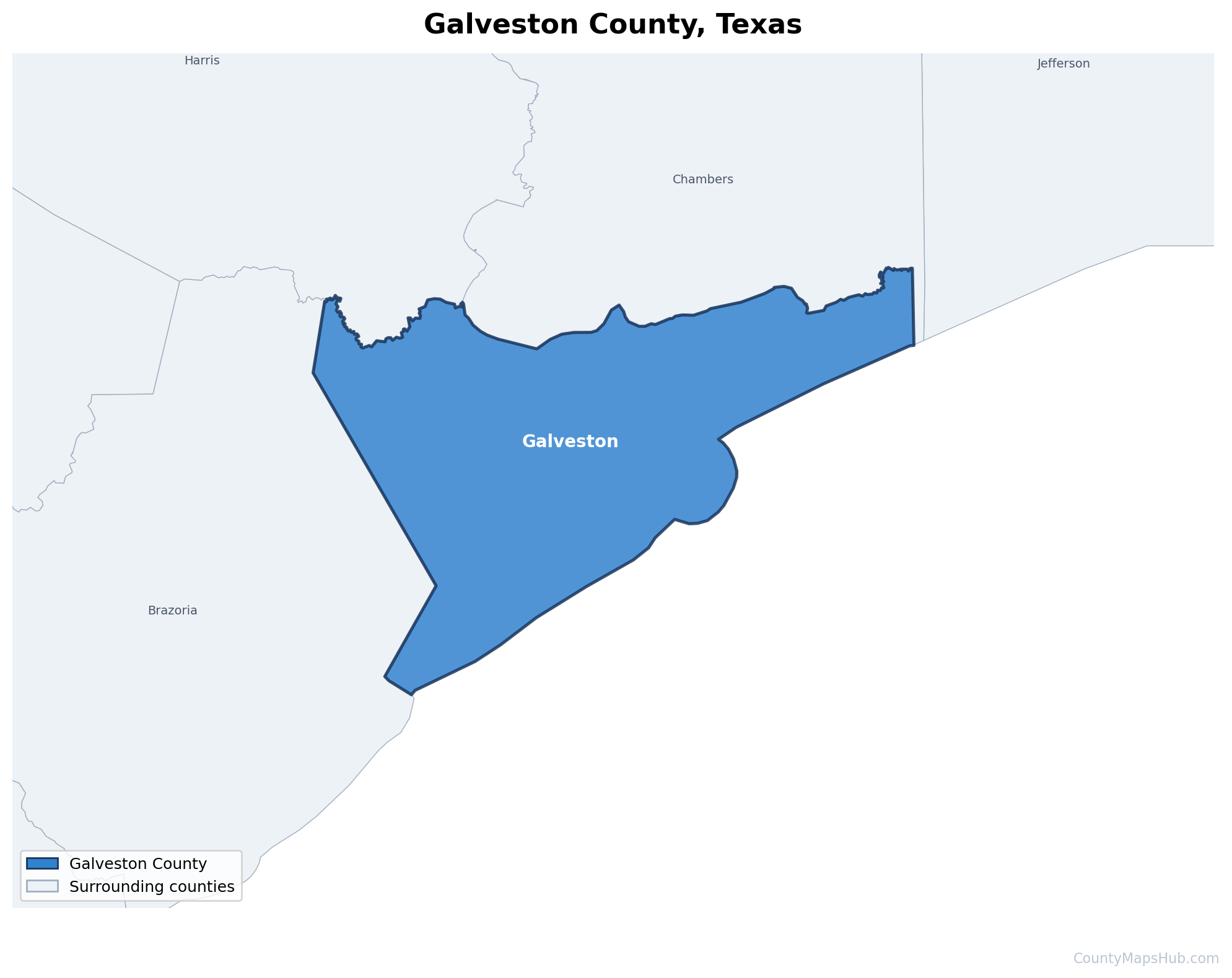 Galveston County map