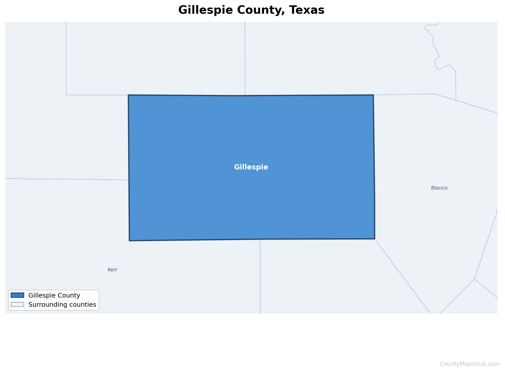 Gillespie County map