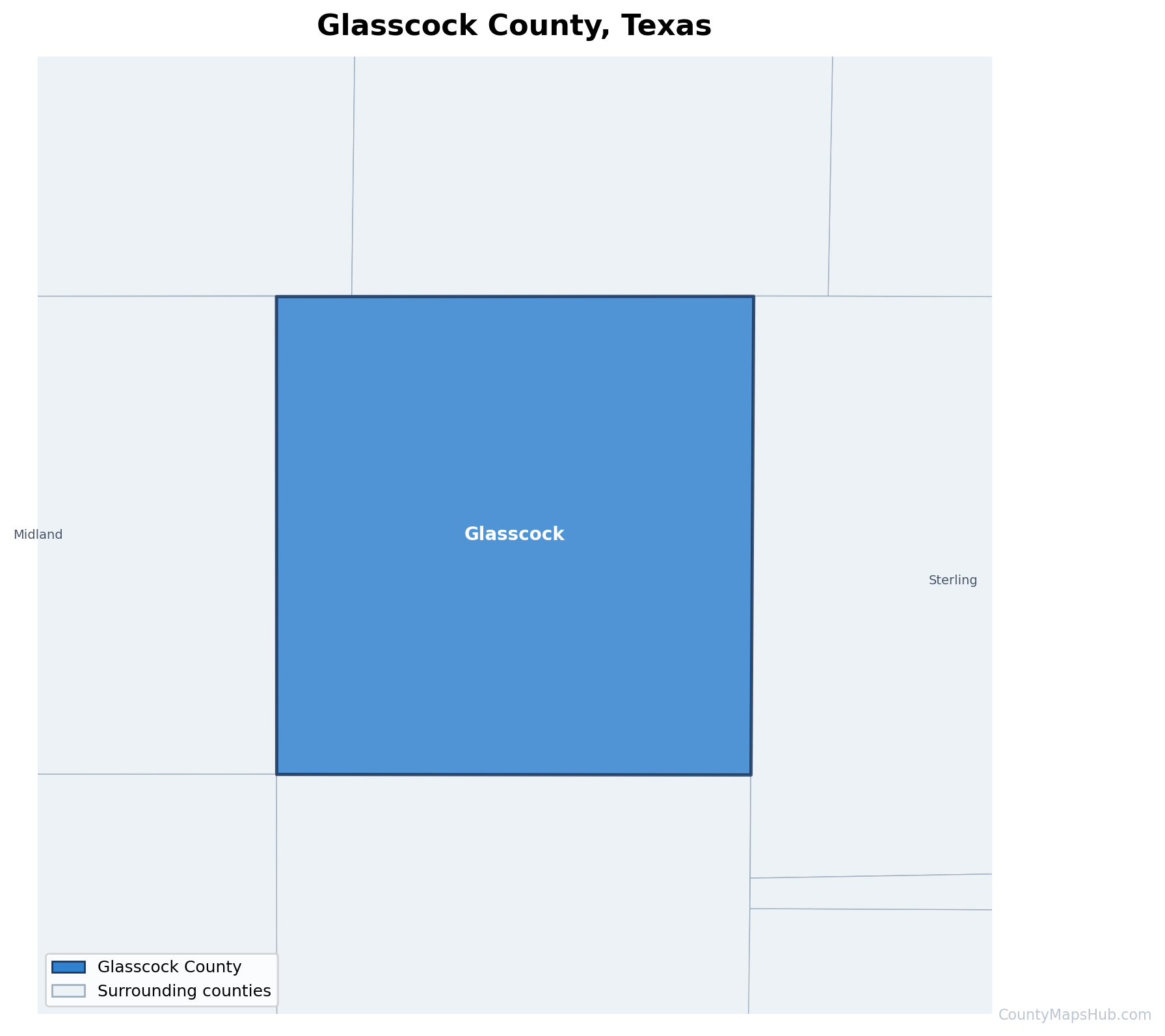 Glasscock County map