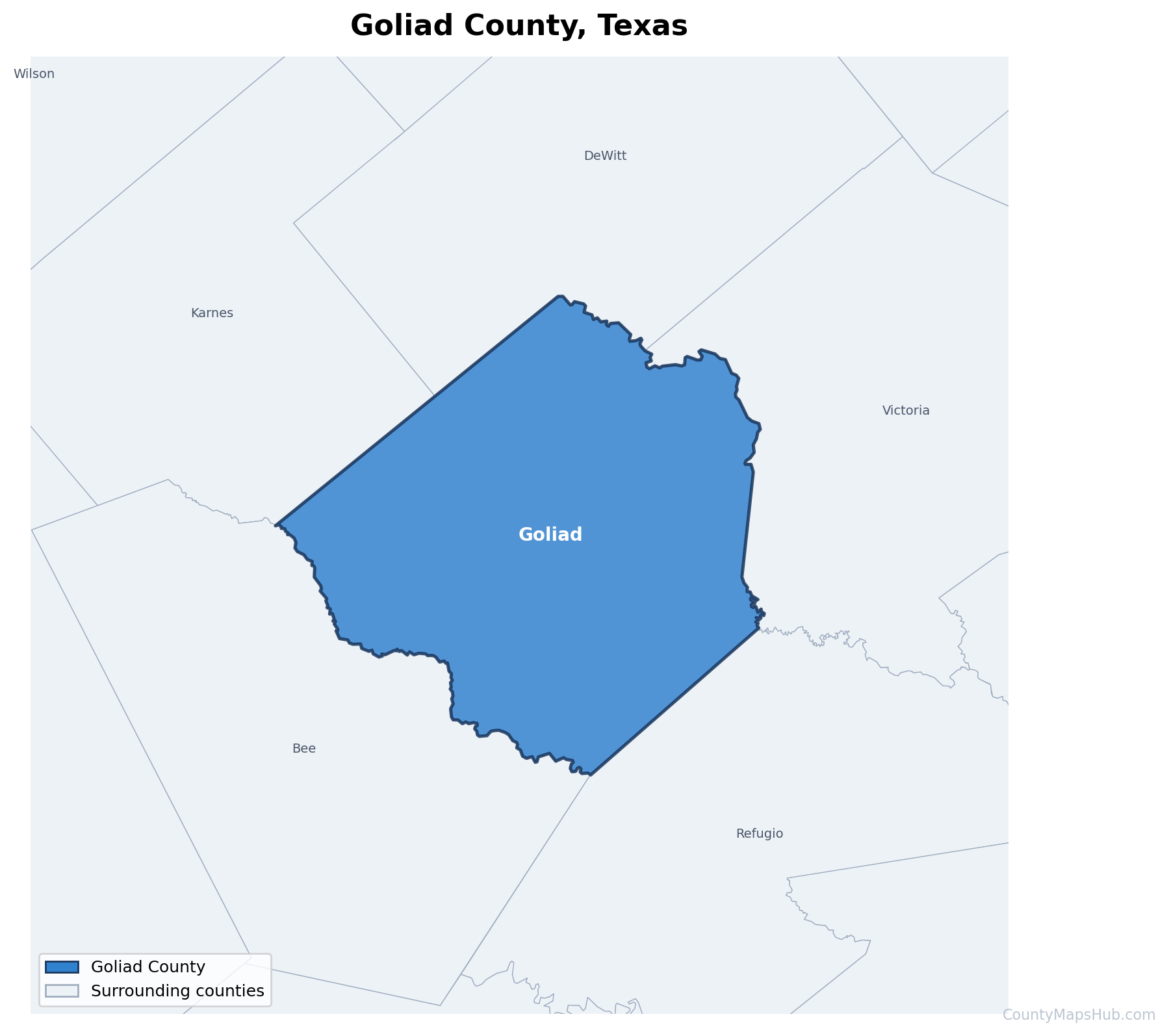 Goliad County map