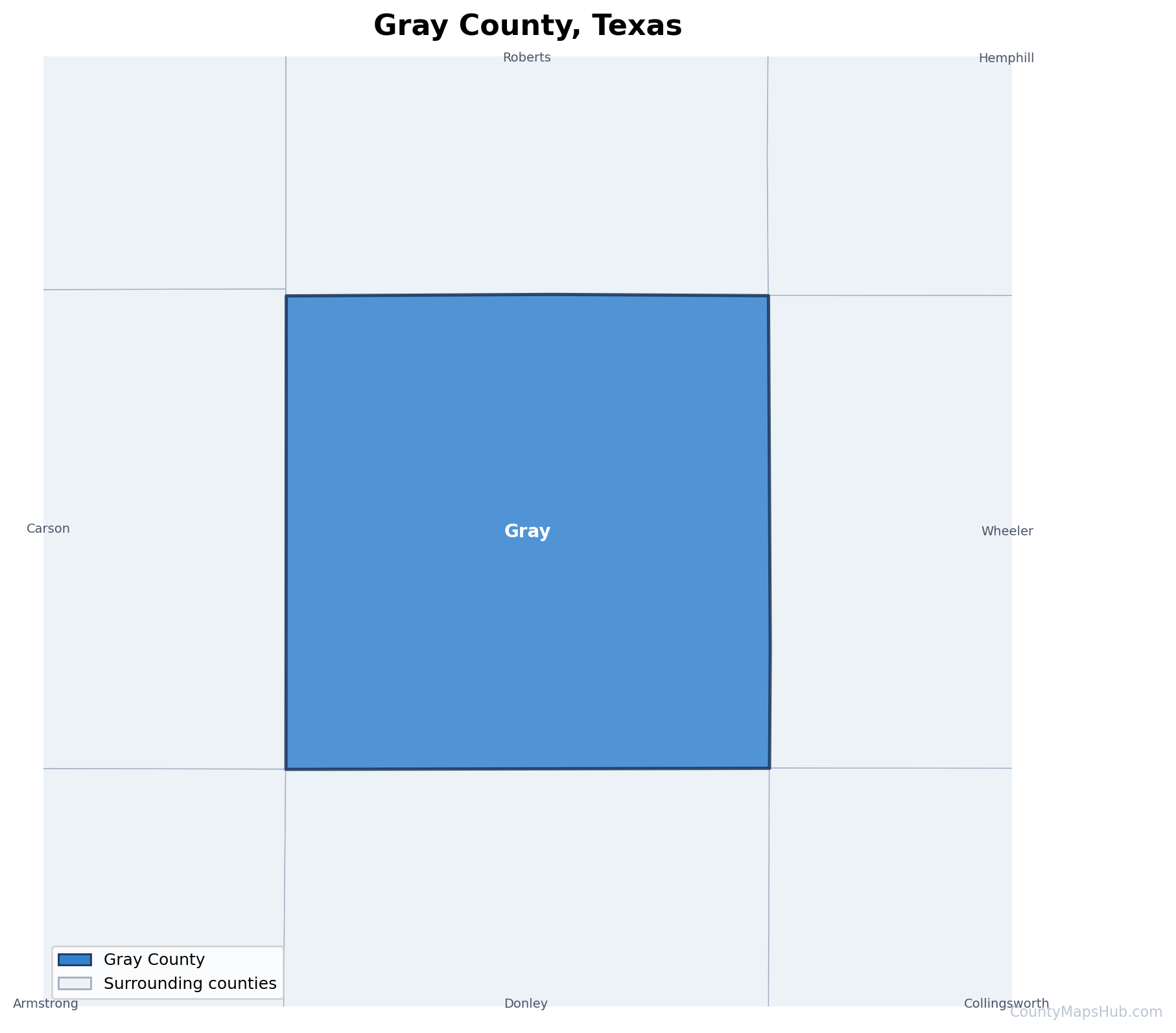 Gray County map
