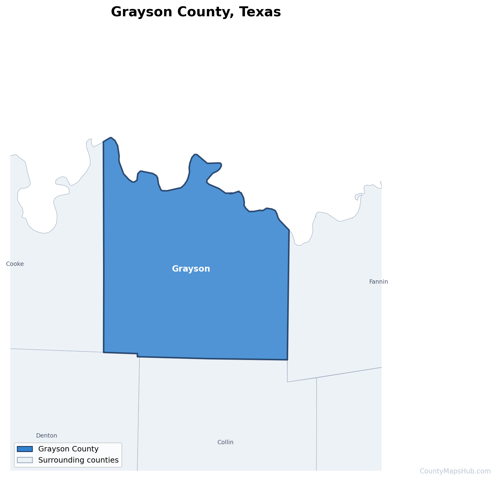Grayson County map