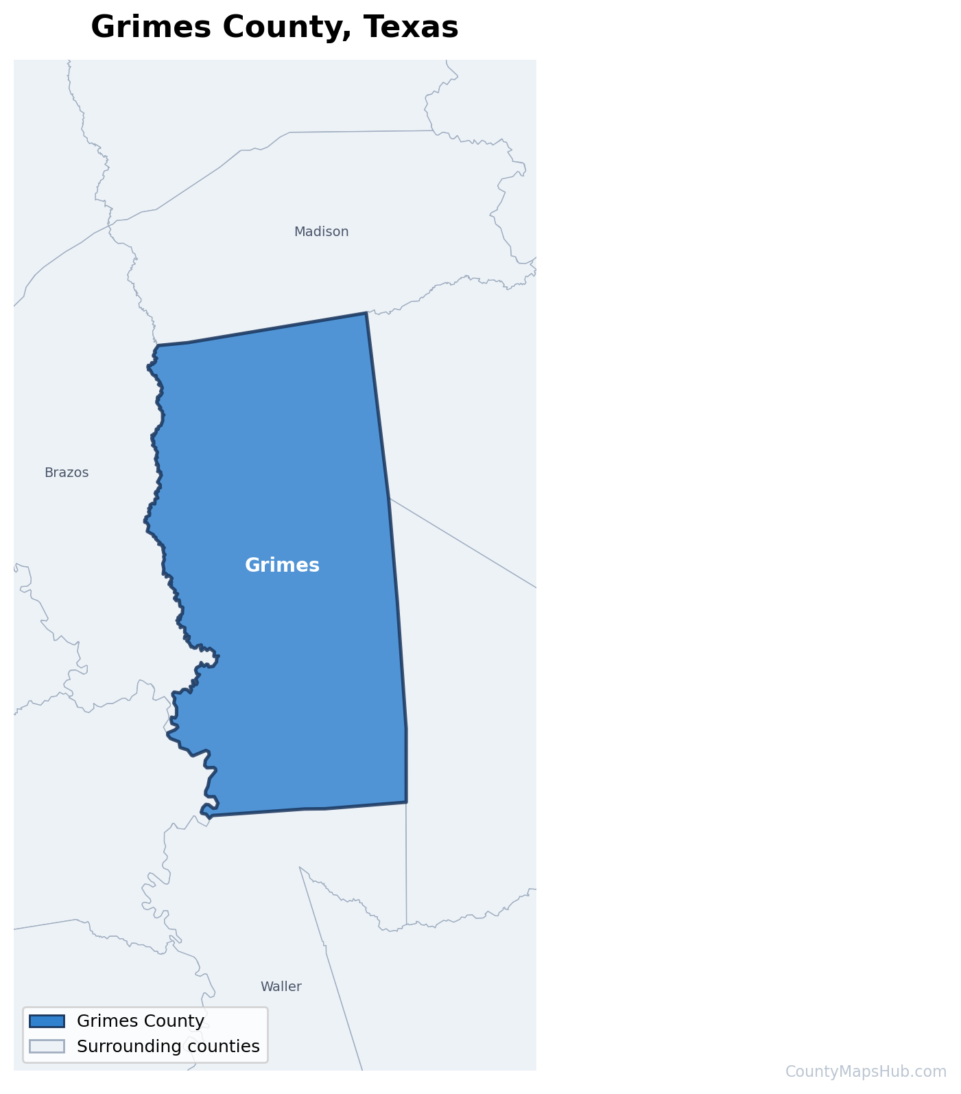 Grimes County map