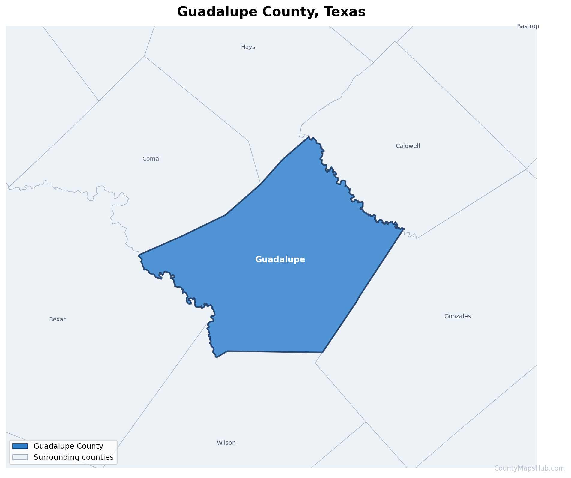 Guadalupe County map