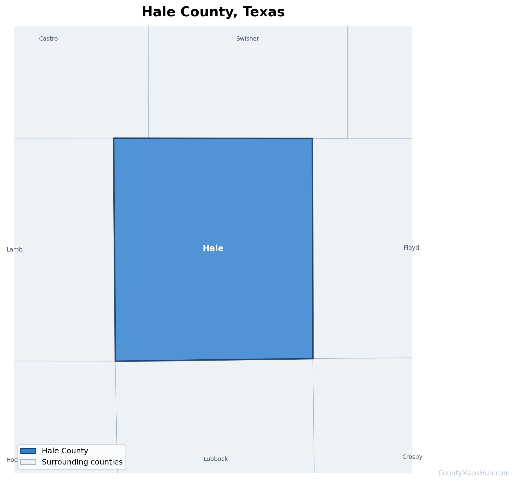 Hale County map
