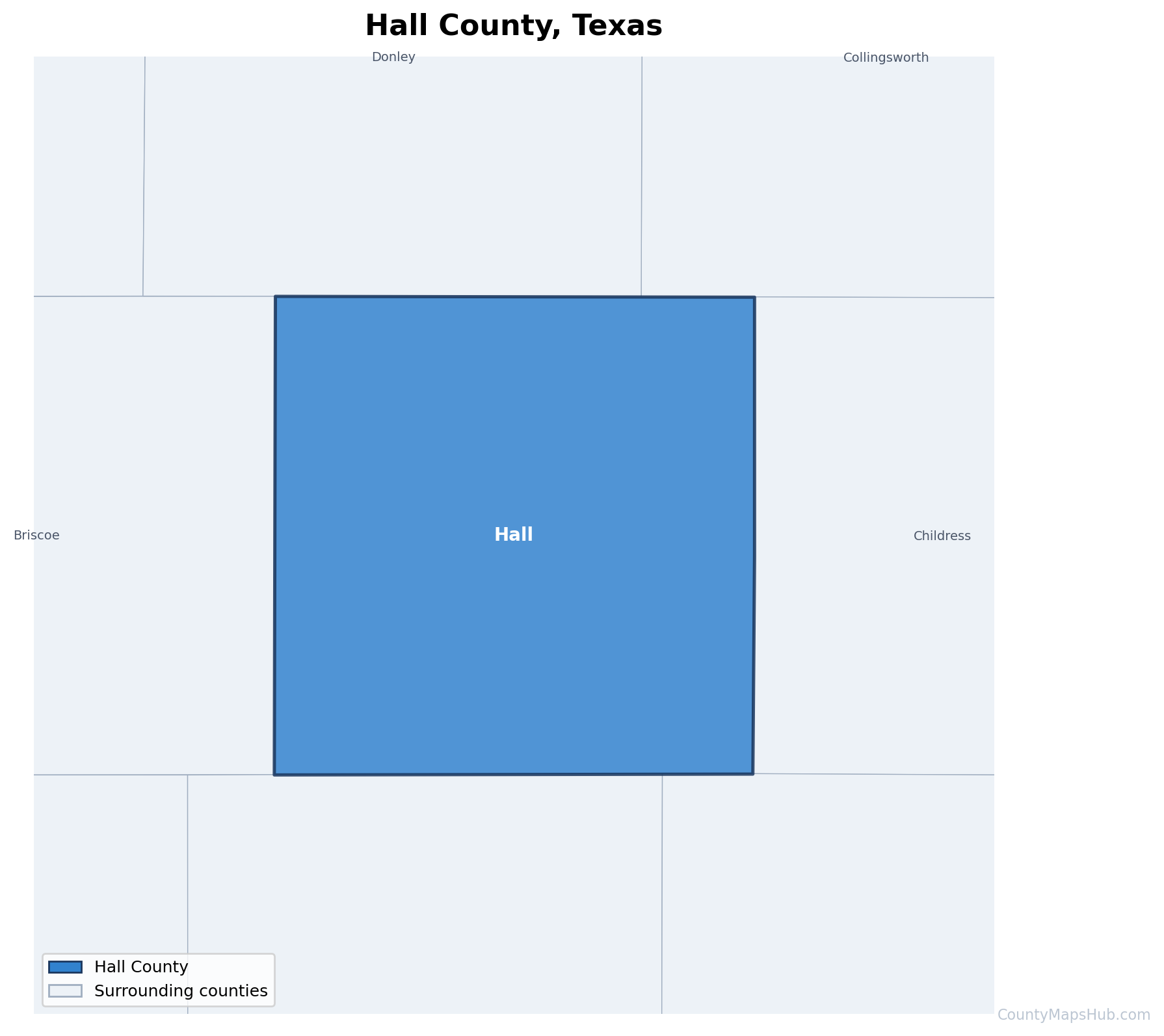 Hall County map
